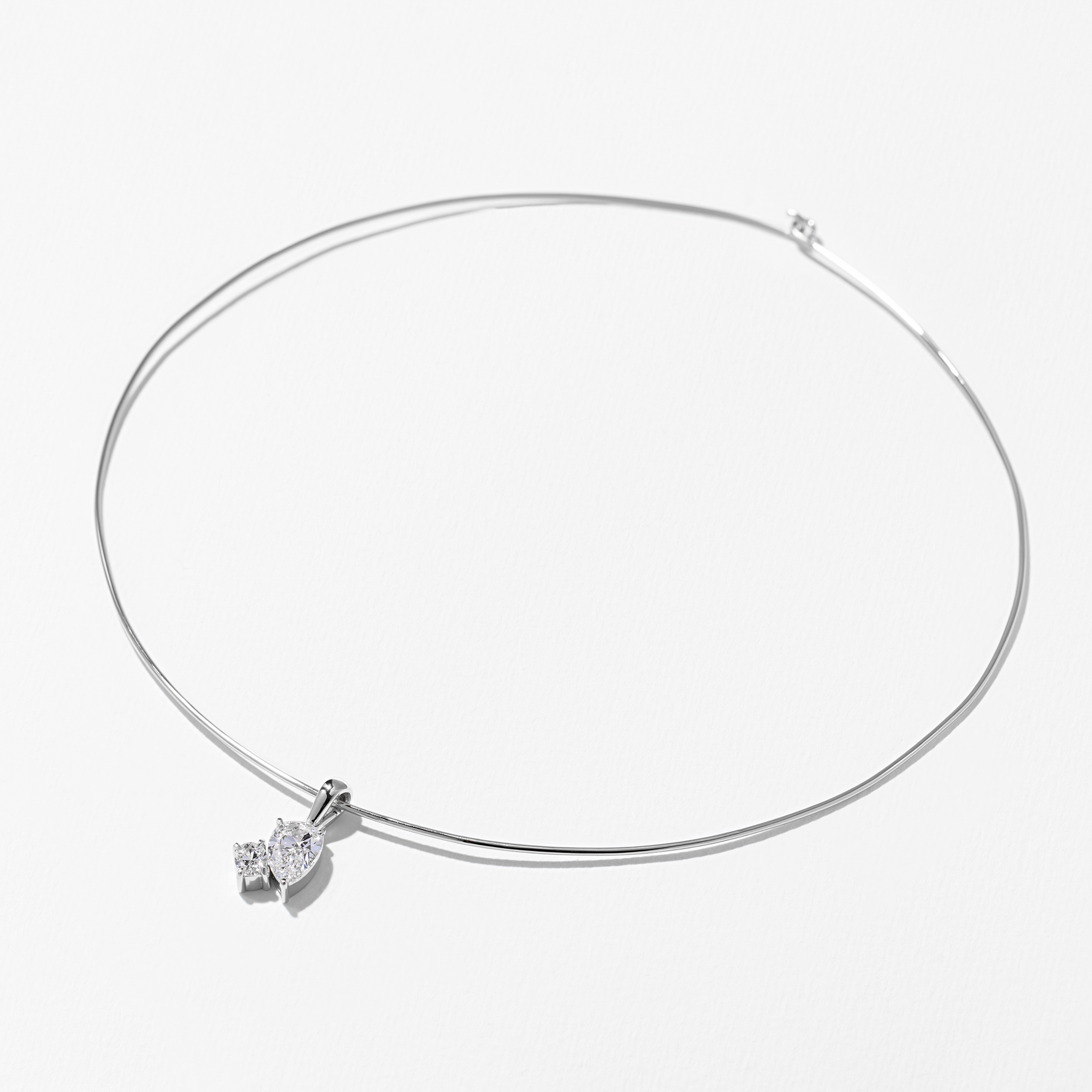 Elba Diamond Collar in 14k White Gold