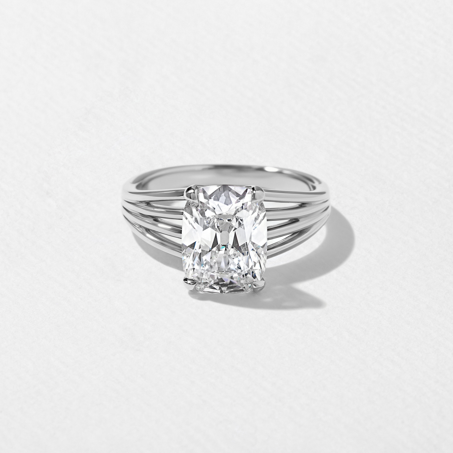 Scarlett Antique Cushion Solitaire in Platinum