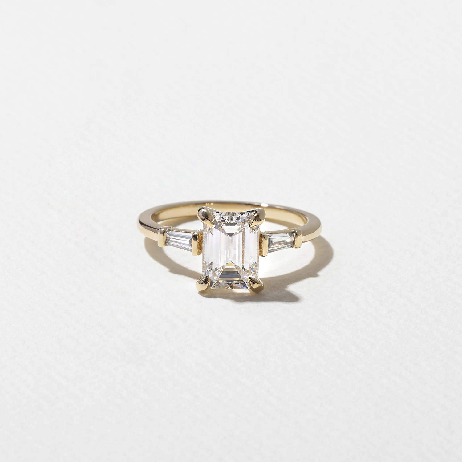 Trey Emerald-Cut in 14k Yellow Gold