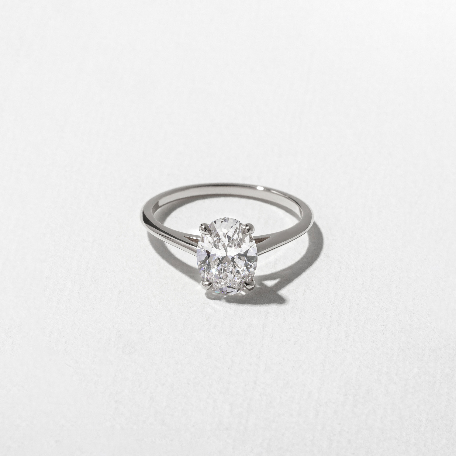 Iris Oval Solitaire in Platinum