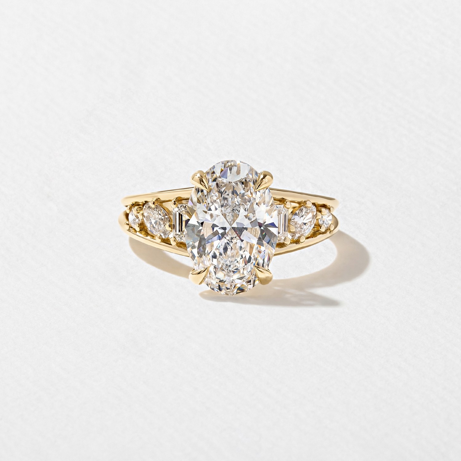 Marni Oval Solitaire in 14k Yellow Gold