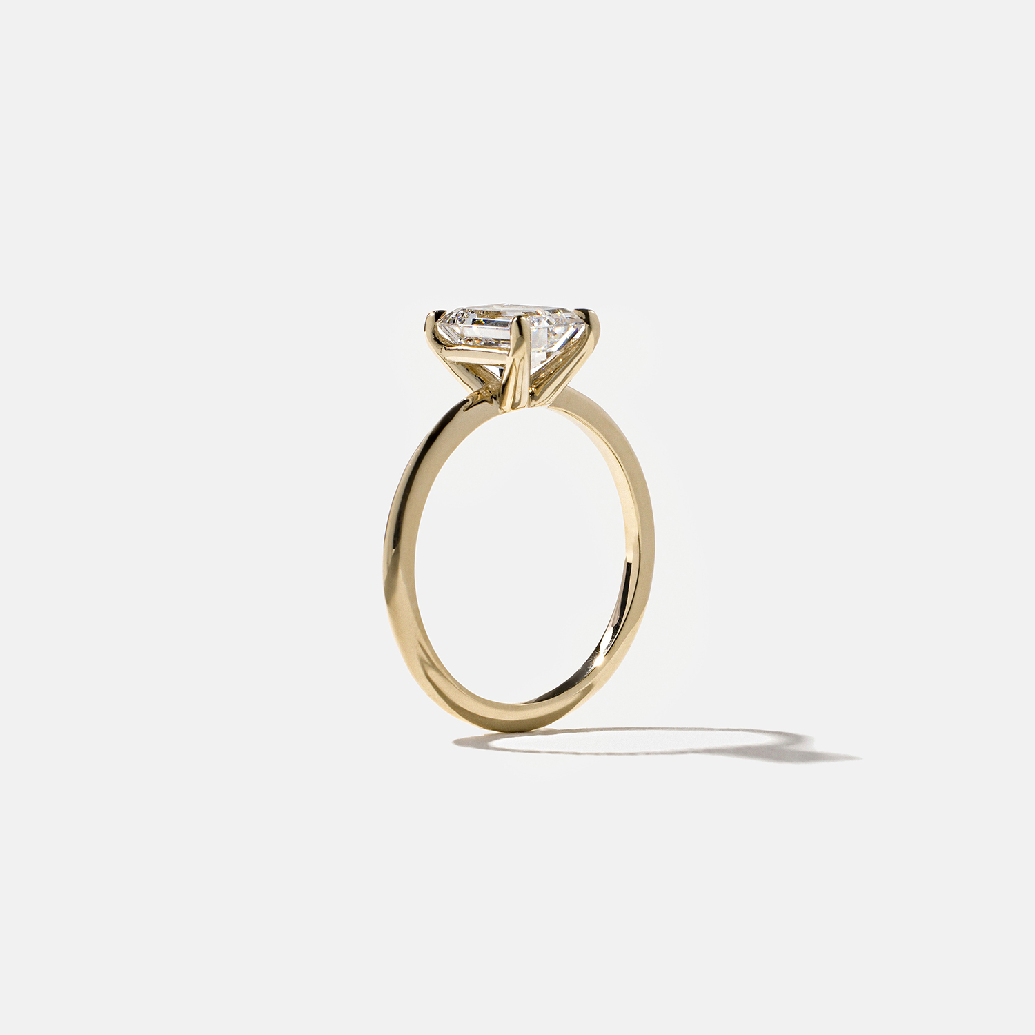 Grace Emerald-Cut Solitaire in 14k Yellow Gold – view 5