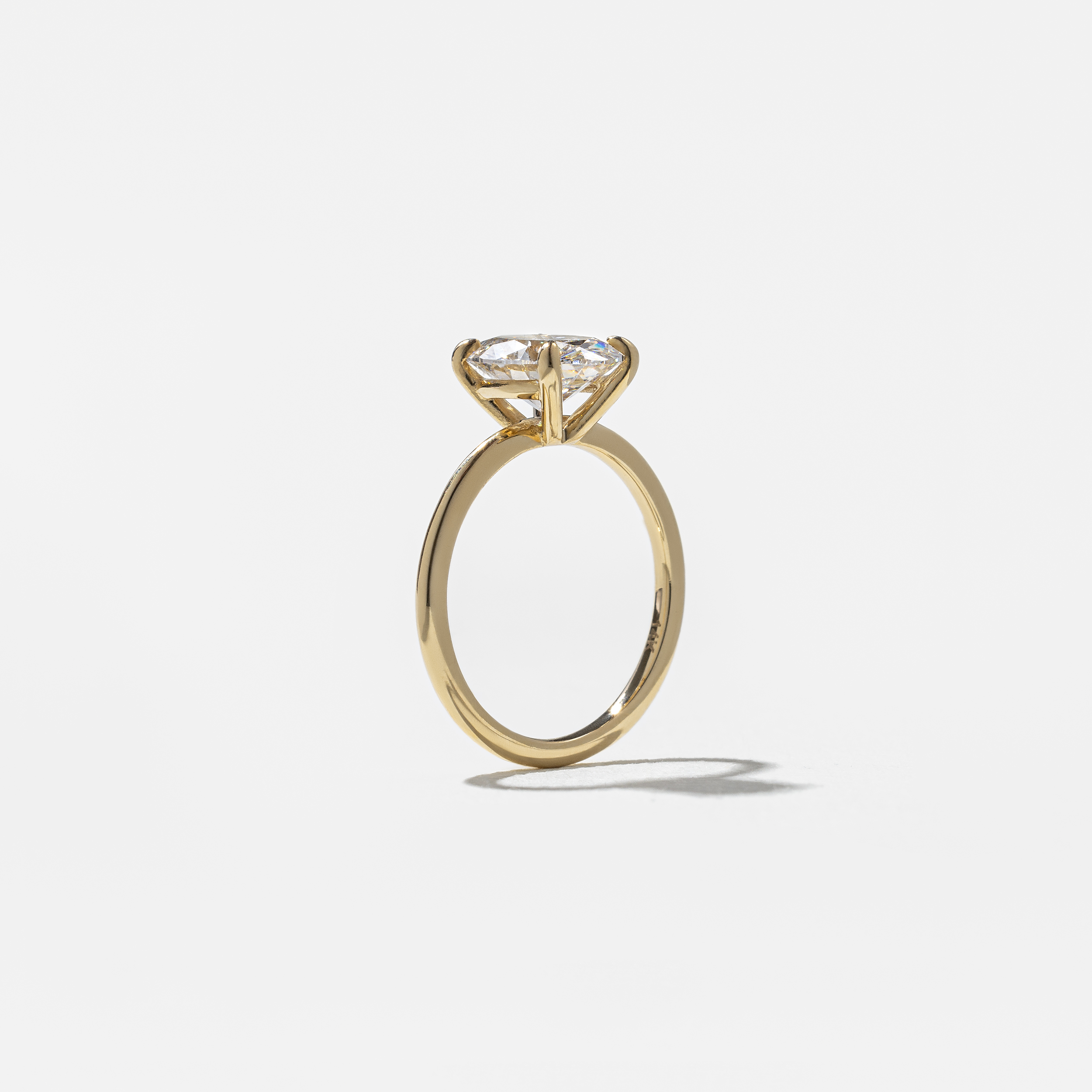 Grace Oval Solitaire in 14k Yellow Gold – view 5