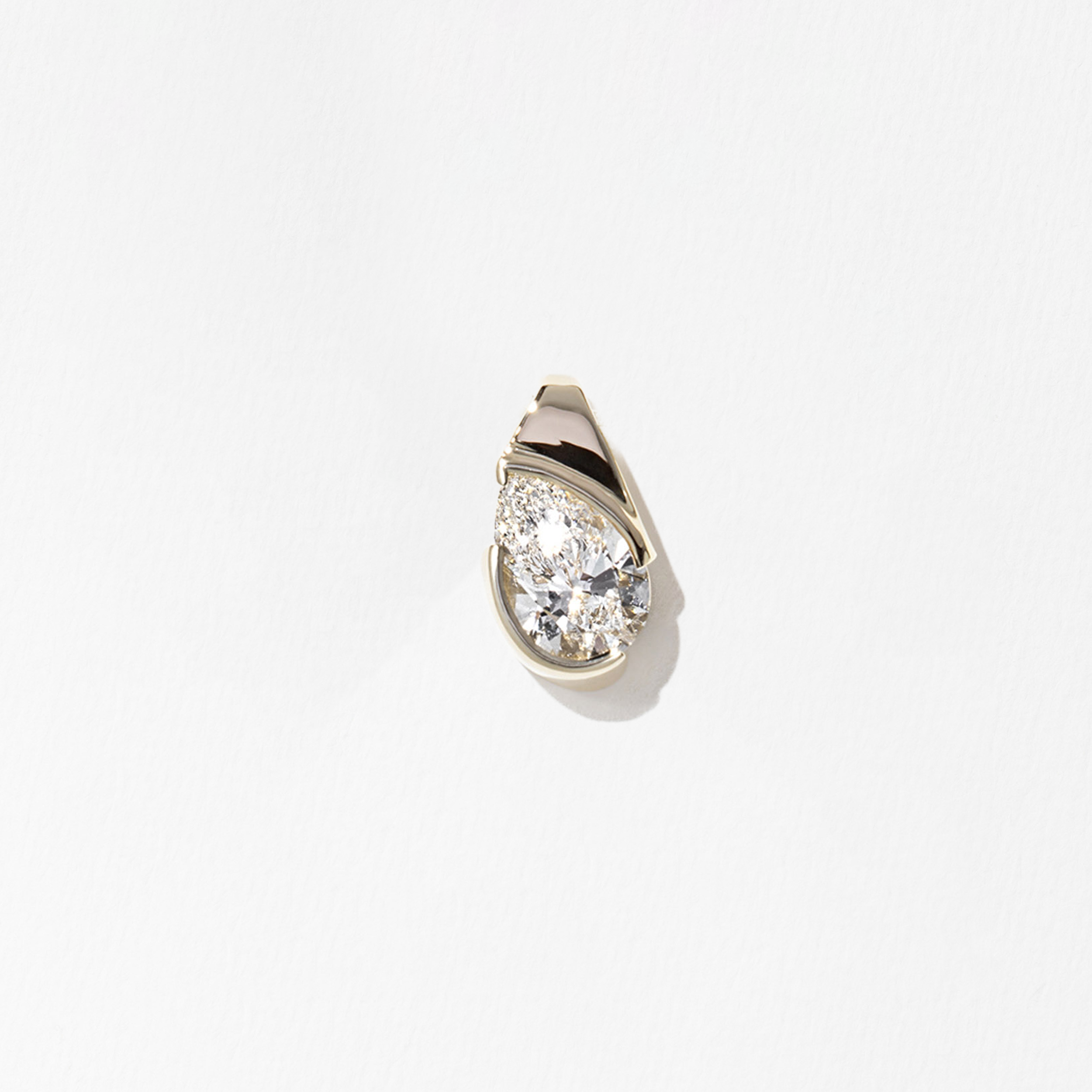 Rhodes Pear Diamond Pendant in 14k Yellow Gold