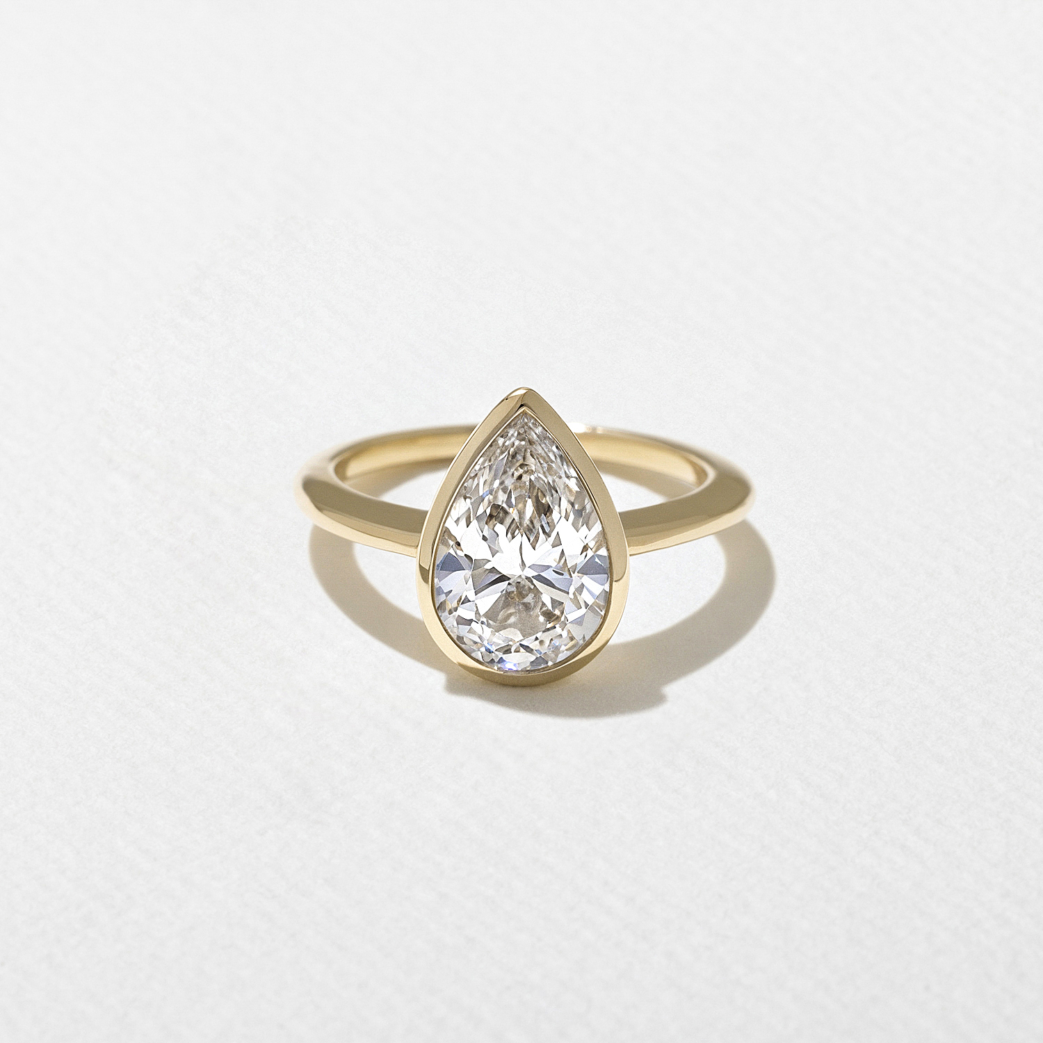 Bailey Pear Solitaire in 14k Yellow Gold