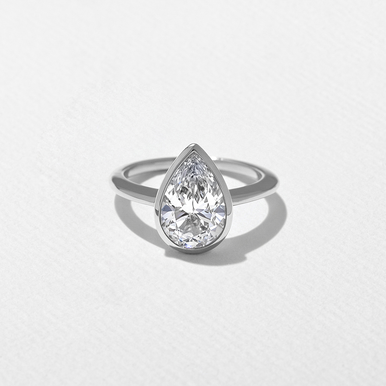 Bailey Pear Solitaire in 14k White Gold
