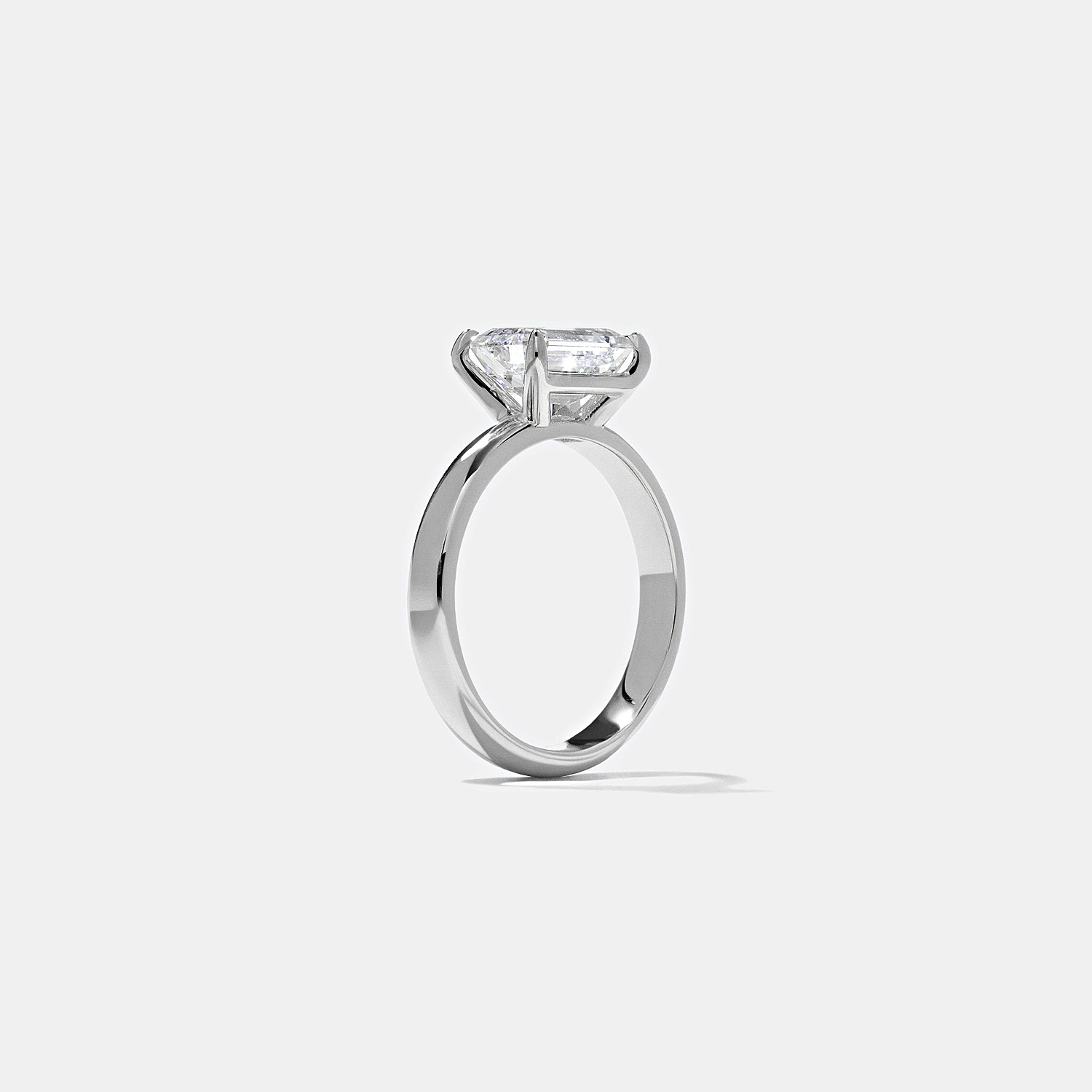 James Emerald-Cut in 18k White Gold – view 5
