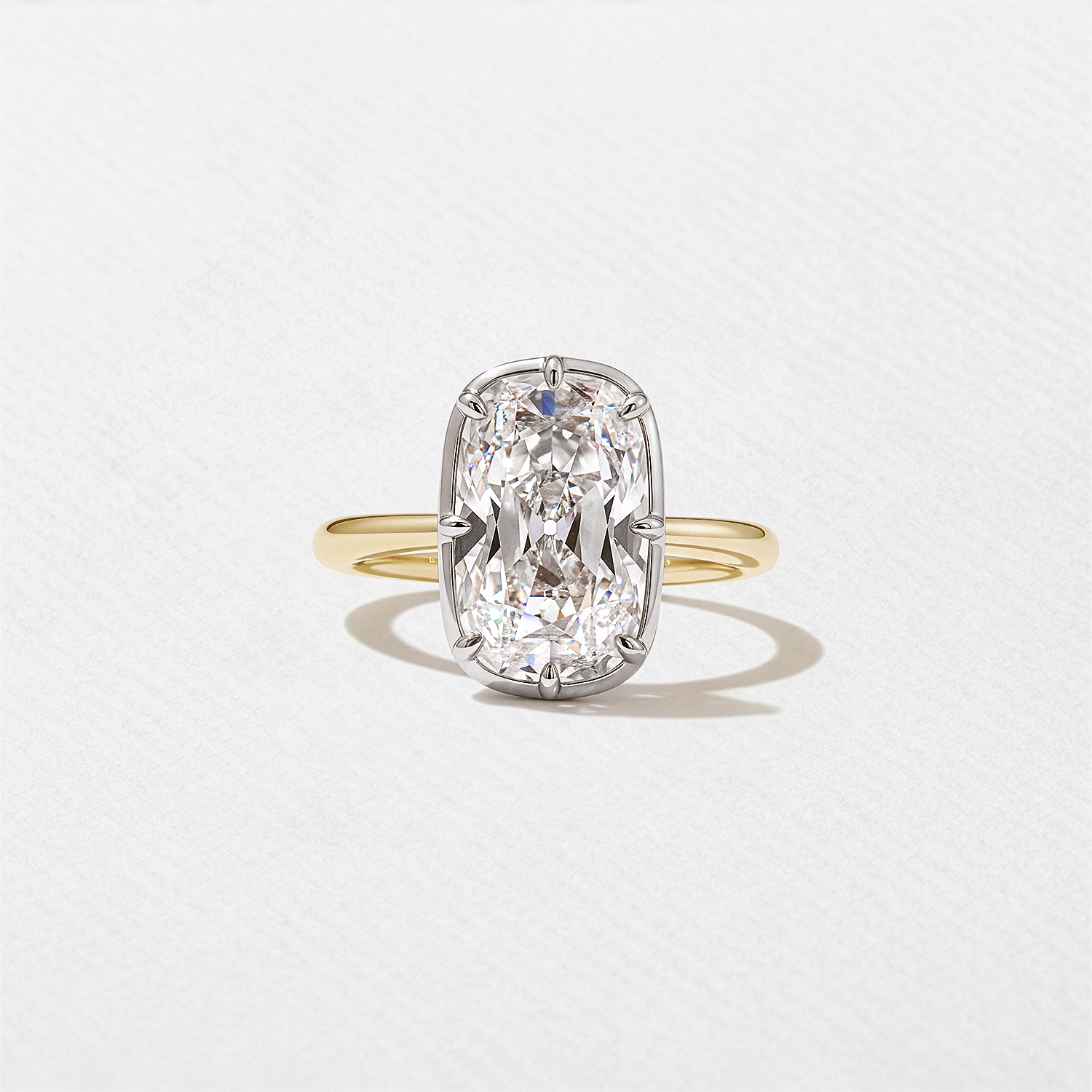 Daphne Antique Cushion in 14k Yellow Gold