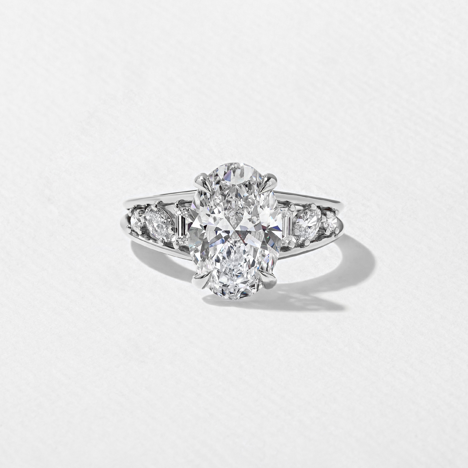 Marni Oval Solitaire in Platinum