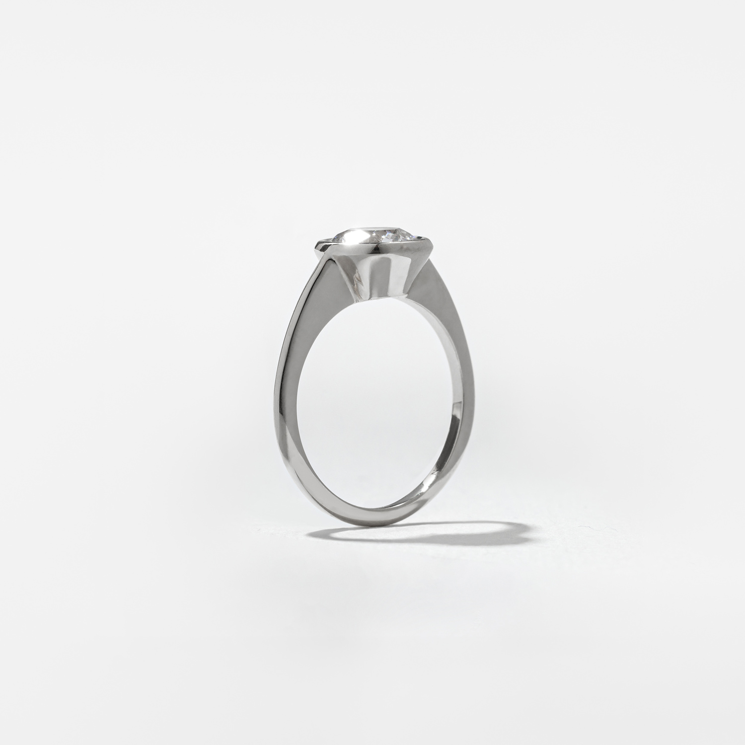 Bailey Round Solitaire in Platinum – view 5