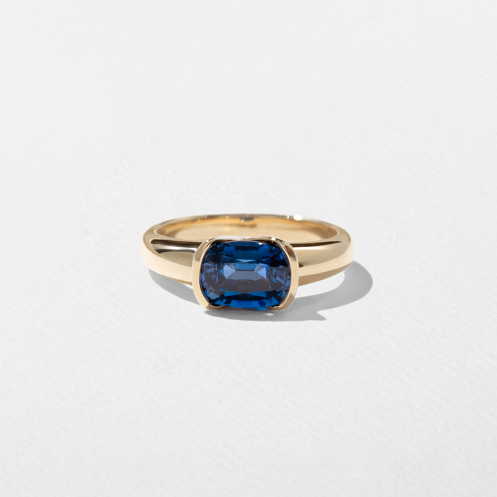 Esme Sapphire Cushion in 14k Yellow Gold