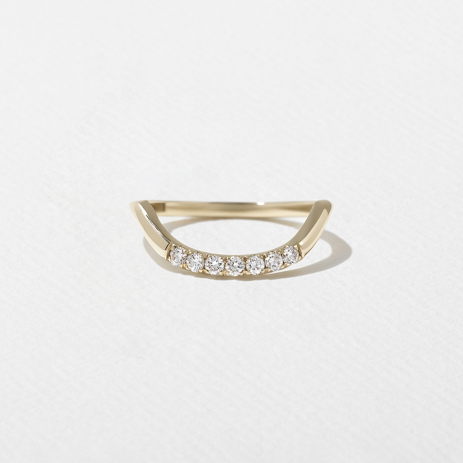 Coral with Pavé in 14k Yellow Gold