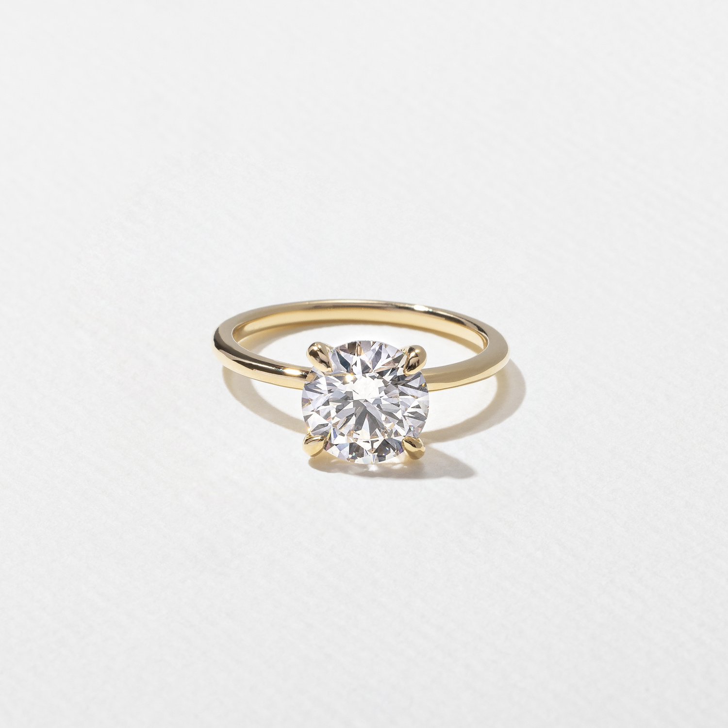 Grace Round Solitaire in 14k Yellow Gold