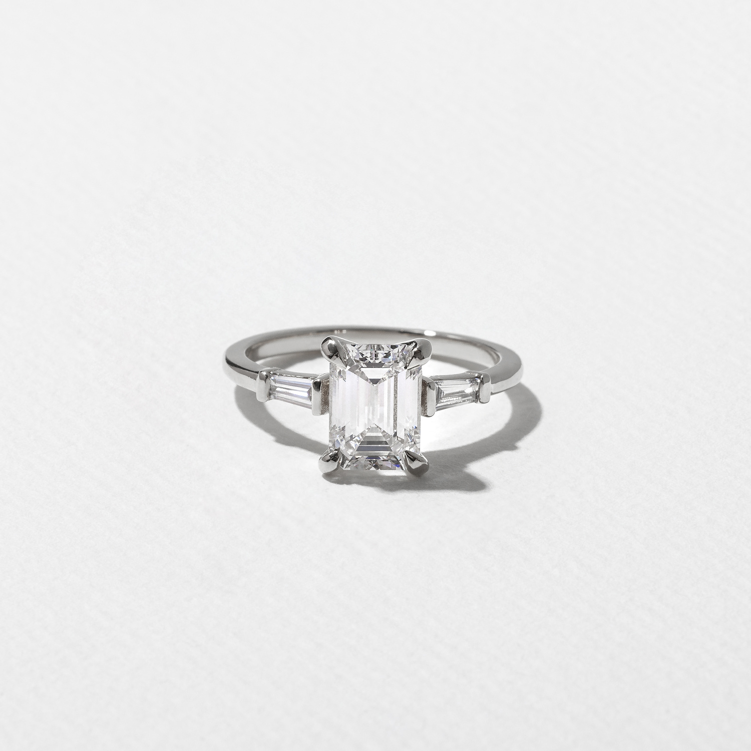 Trey Emerald-Cut in 14k White Gold