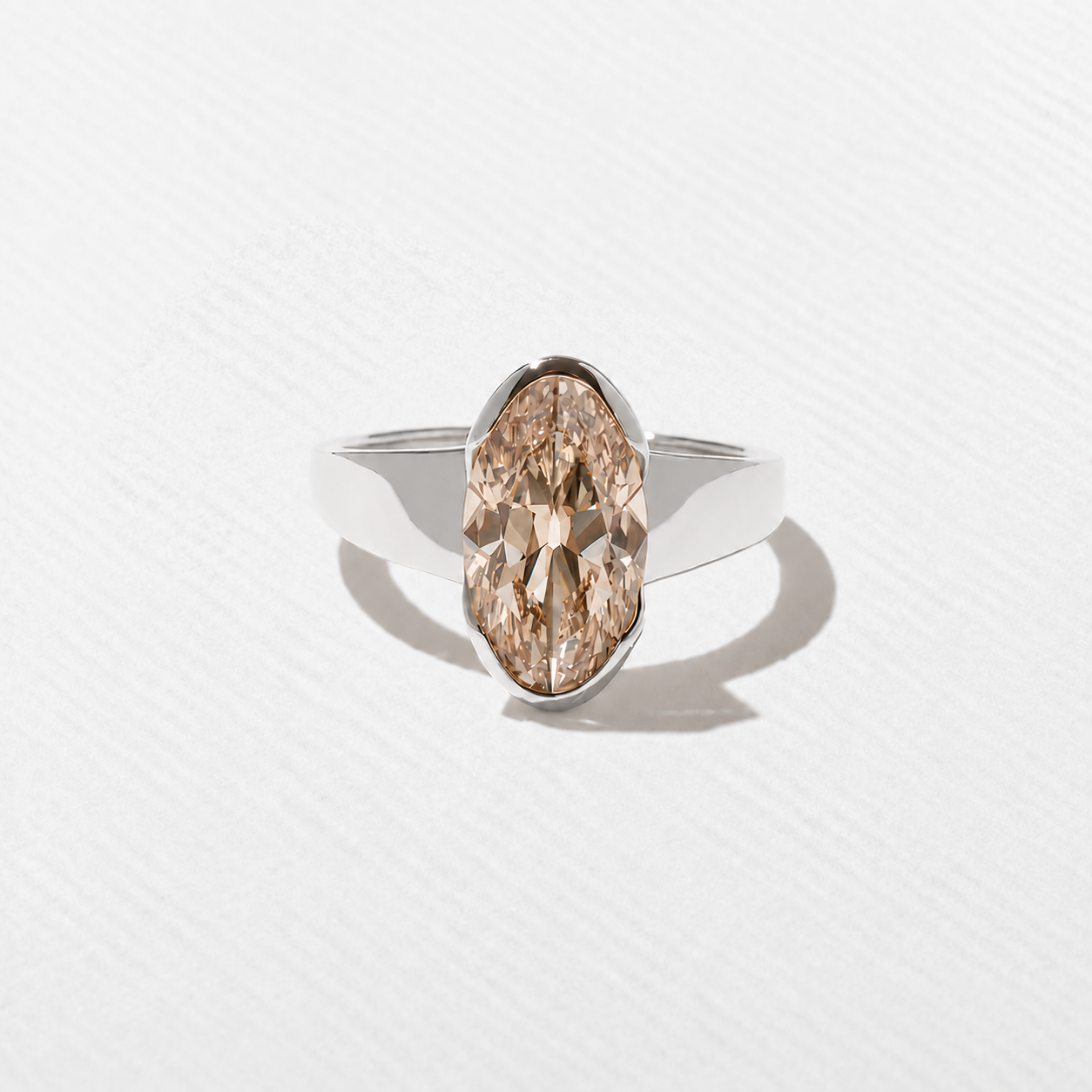 Lou Champagne Diamond in 18k White Gold