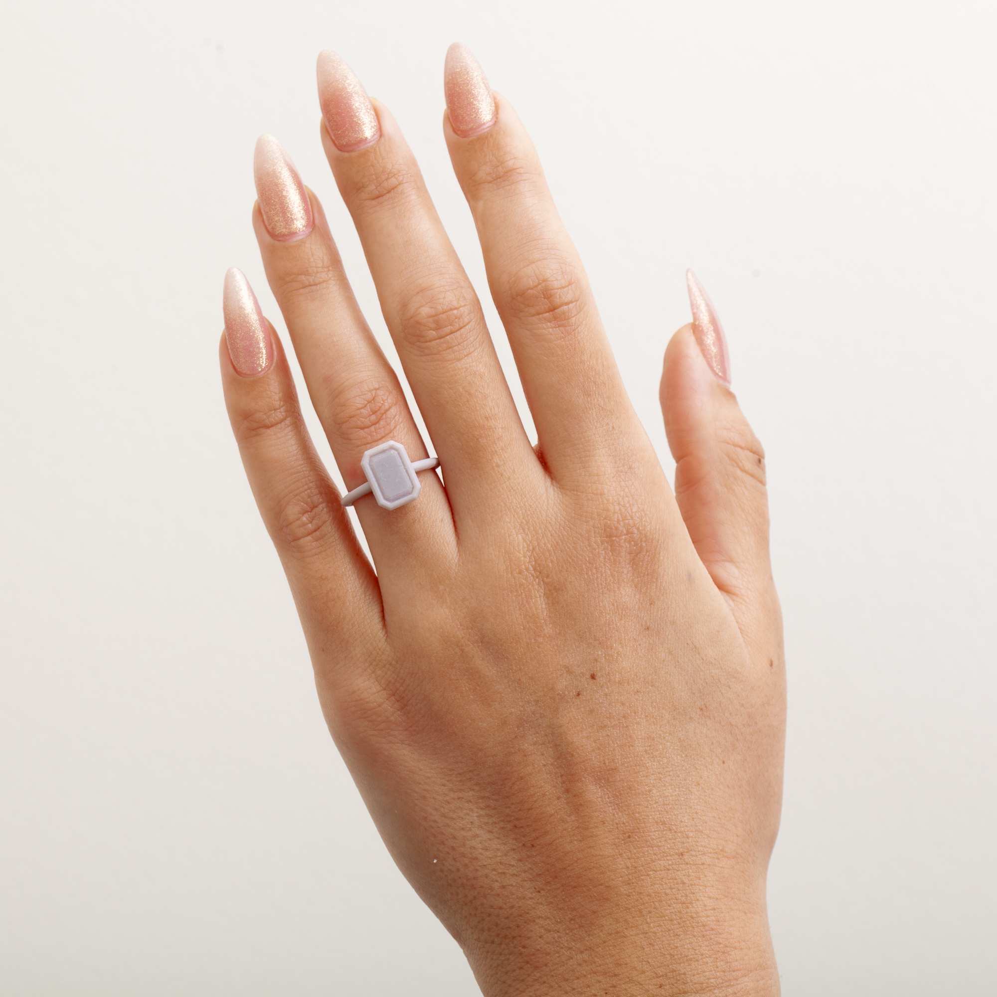 Bailey Emerald-Cut Solitaire in Resin
