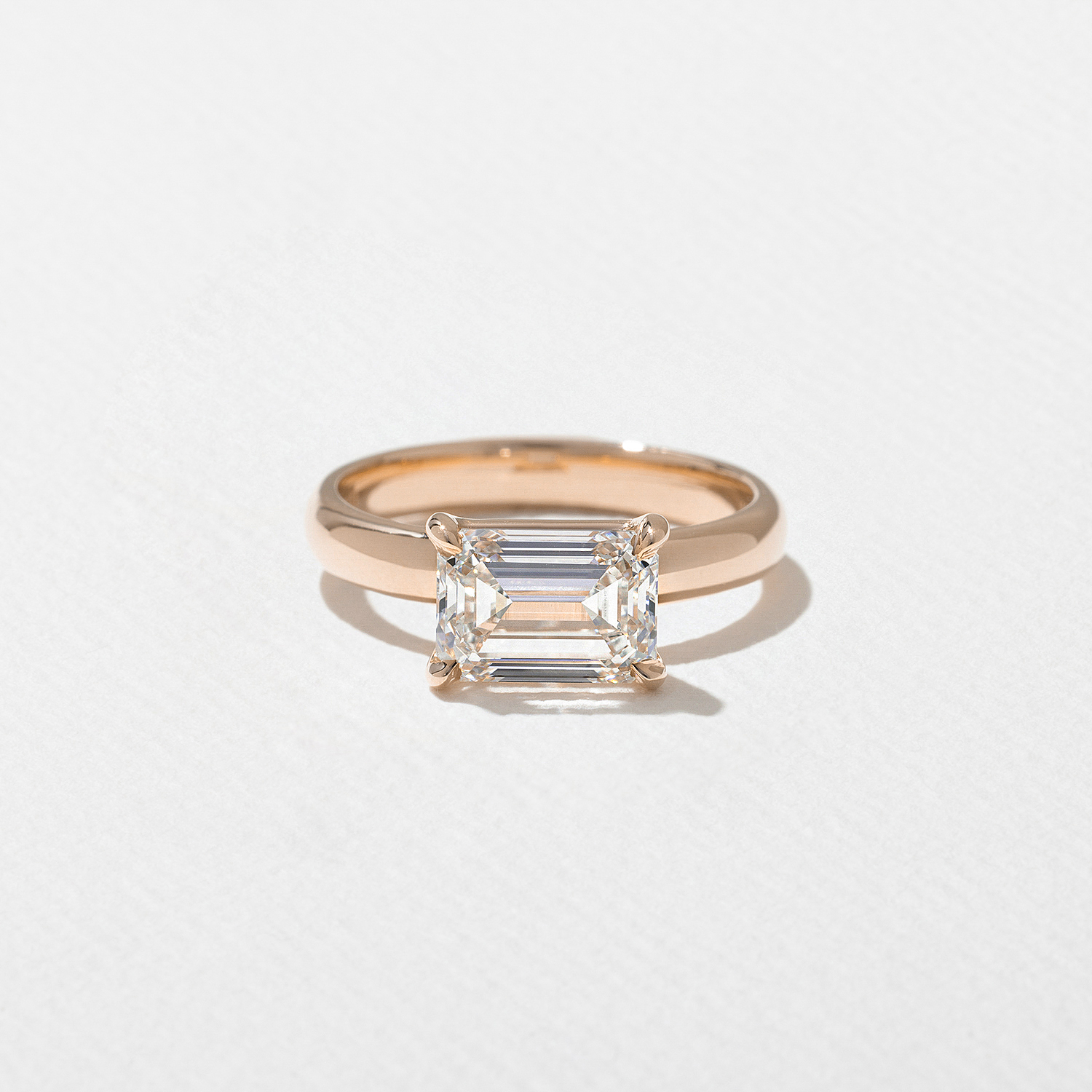 James Emerald-Cut in 14k Rose Gold