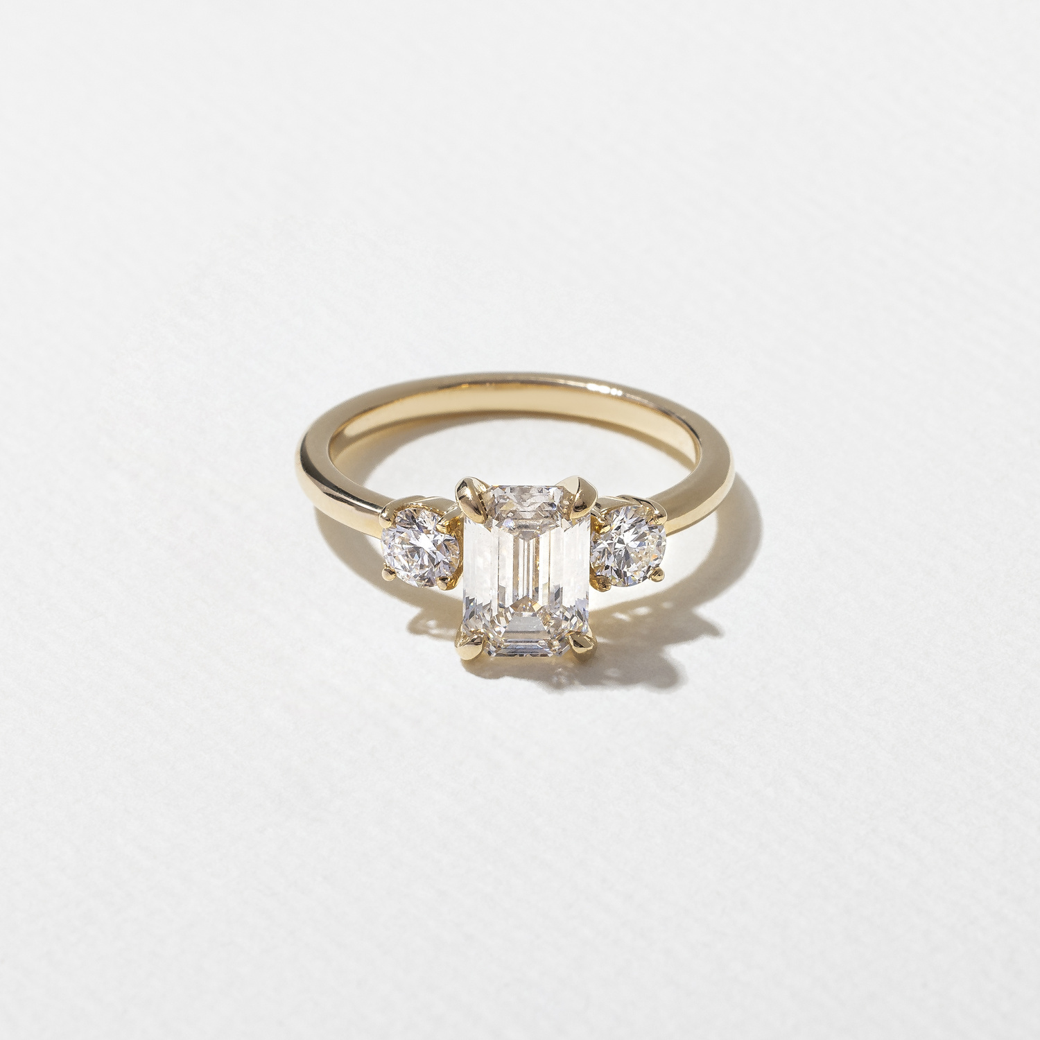 Trey Emerald-Cut  in 14k Yellow Gold