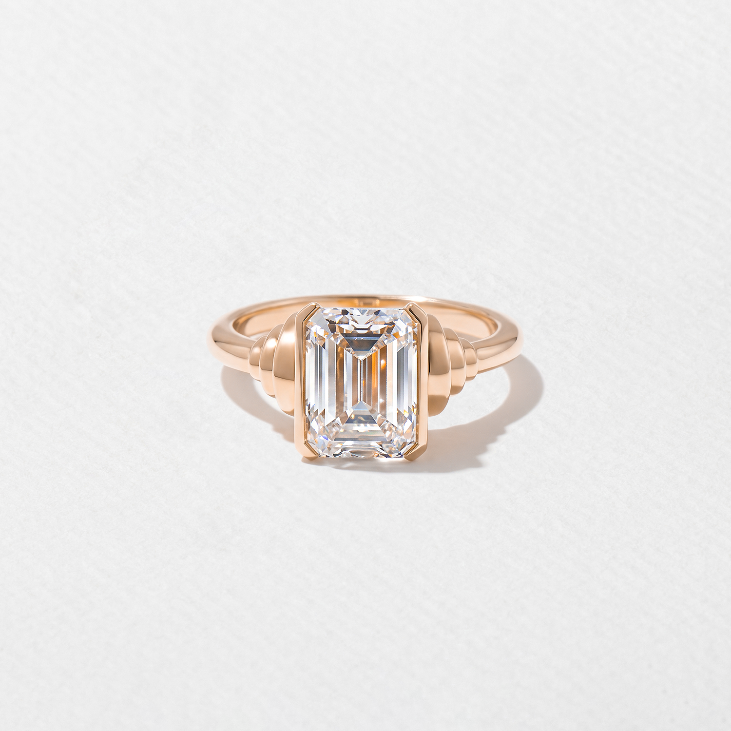 Monet Emerald-Cut in 14k Rose Gold