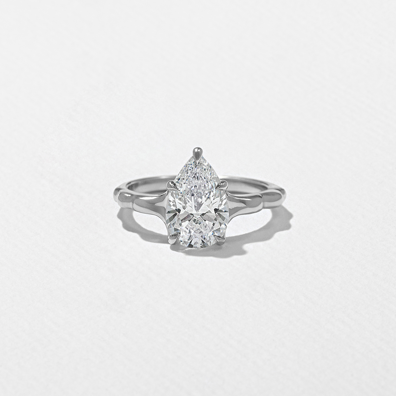 Sloan Pear in 14k White Gold