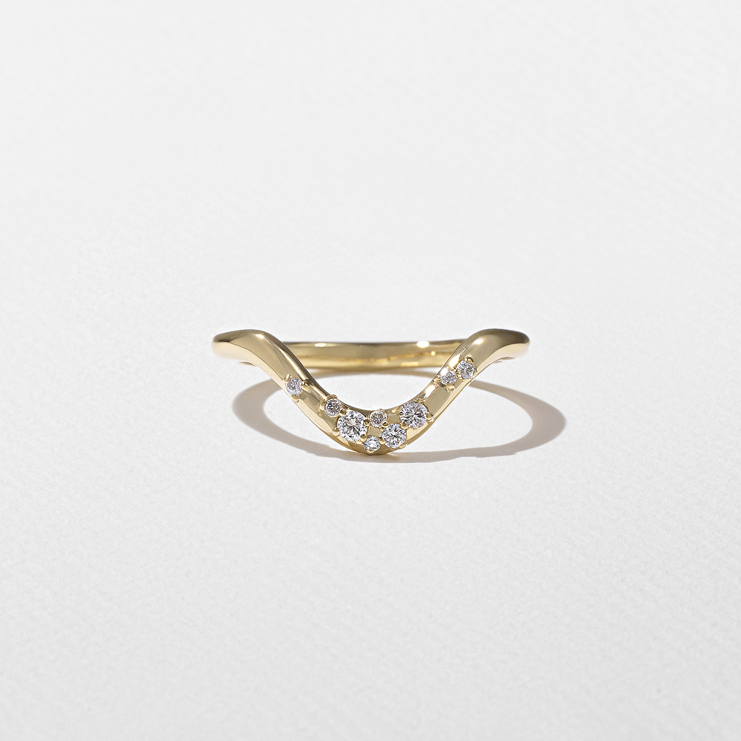 Rae with Pavé in 14k Yellow Gold
