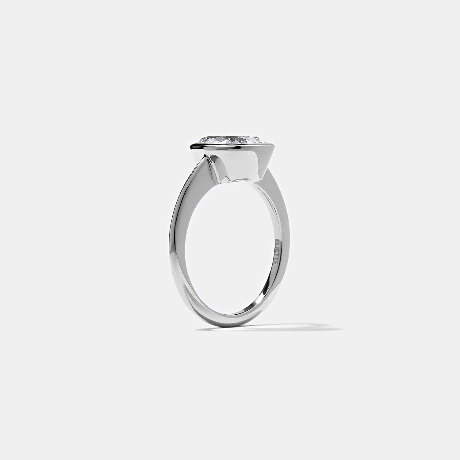 Bailey Pear Solitaire in 18k White Gold – view 5
