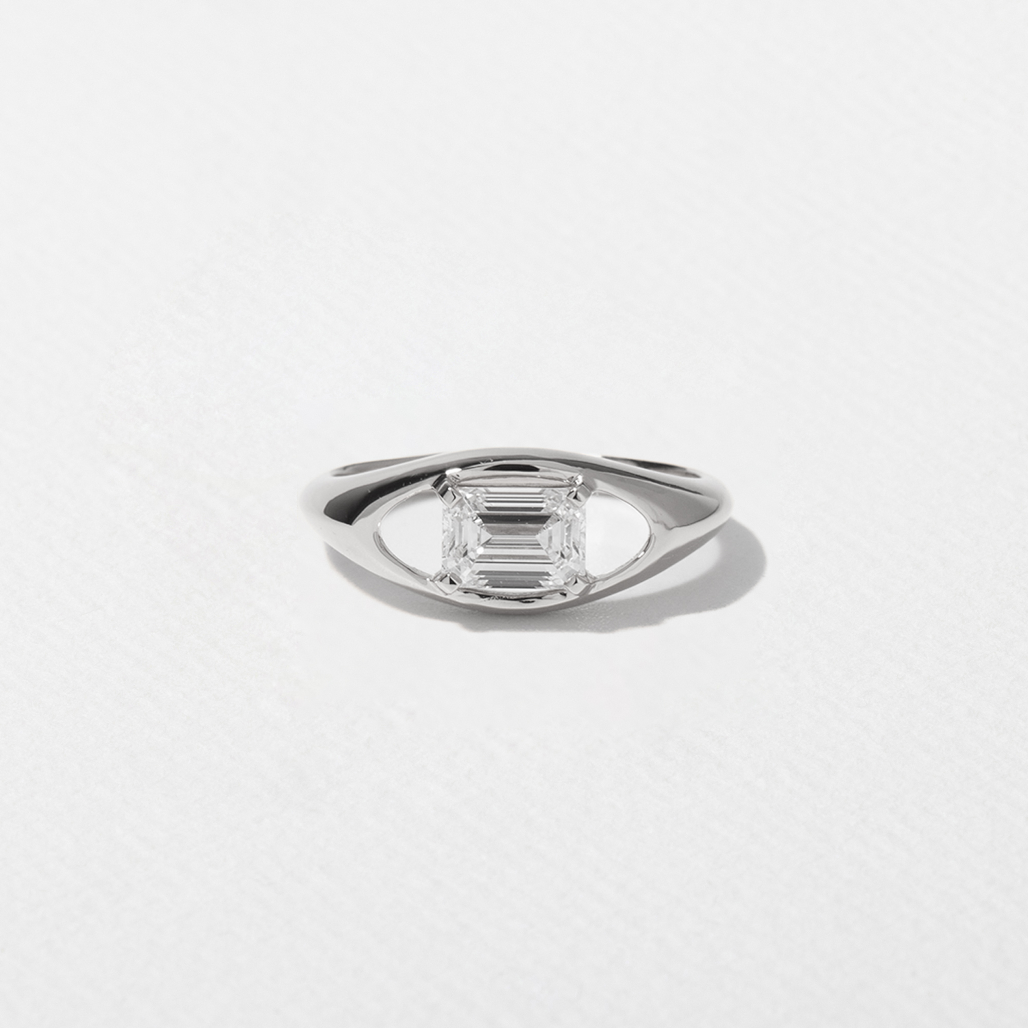 Monroe Emerald-Cut Mini in 18k White Gold