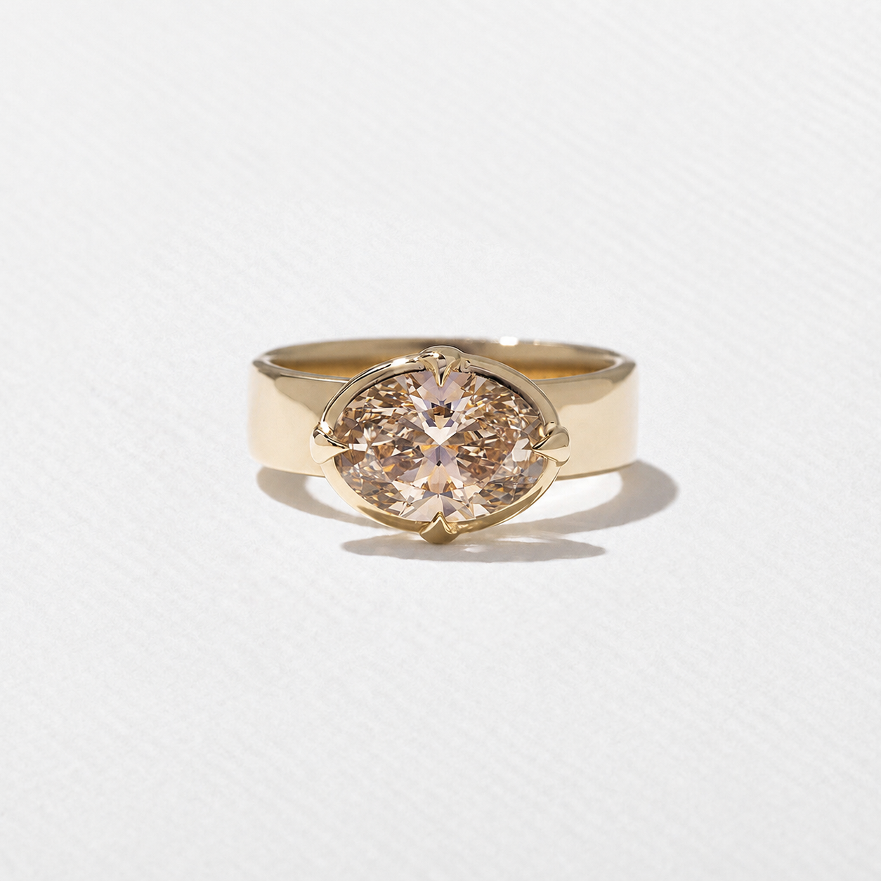 Reid Champagne Diamond in 18k Yellow Gold