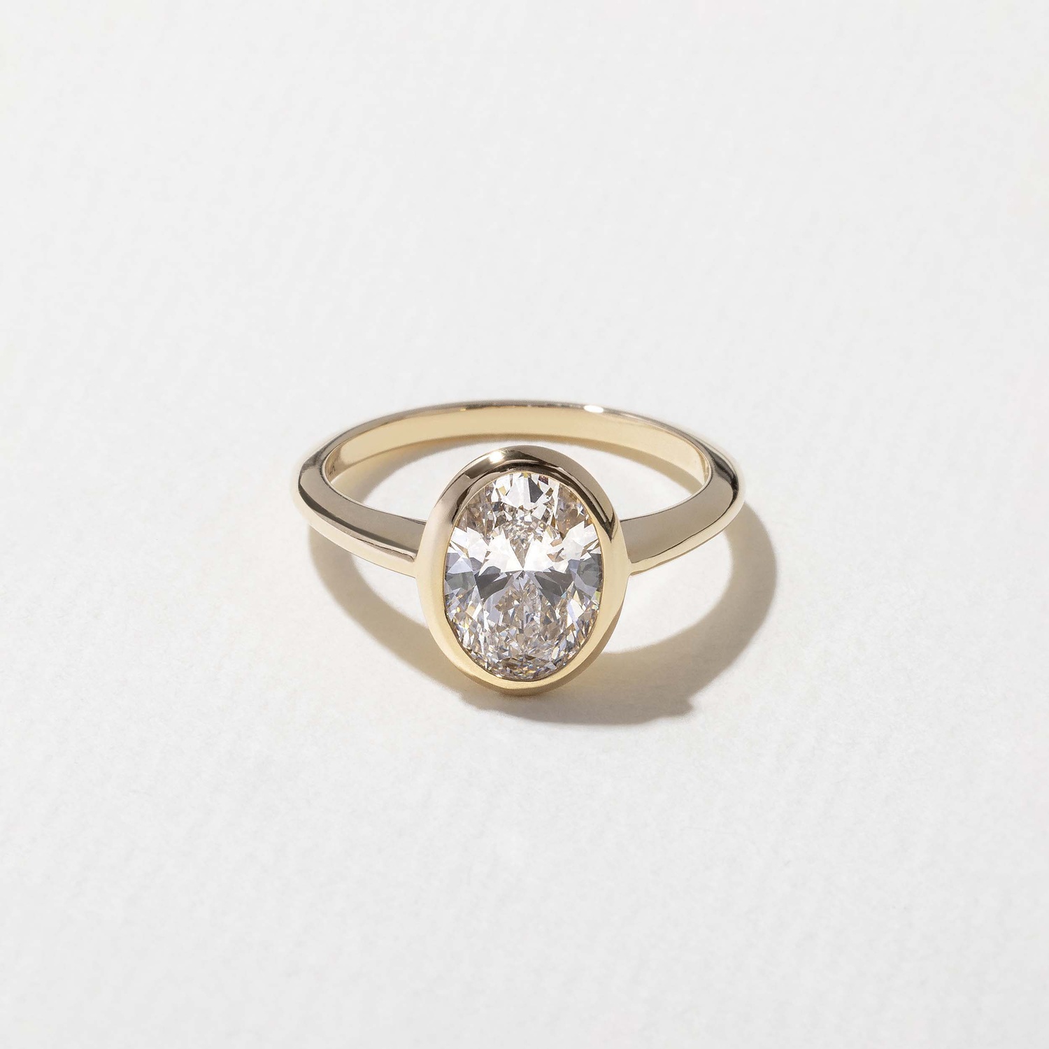 Bailey Oval Solitaire in 18k Yellow Gold