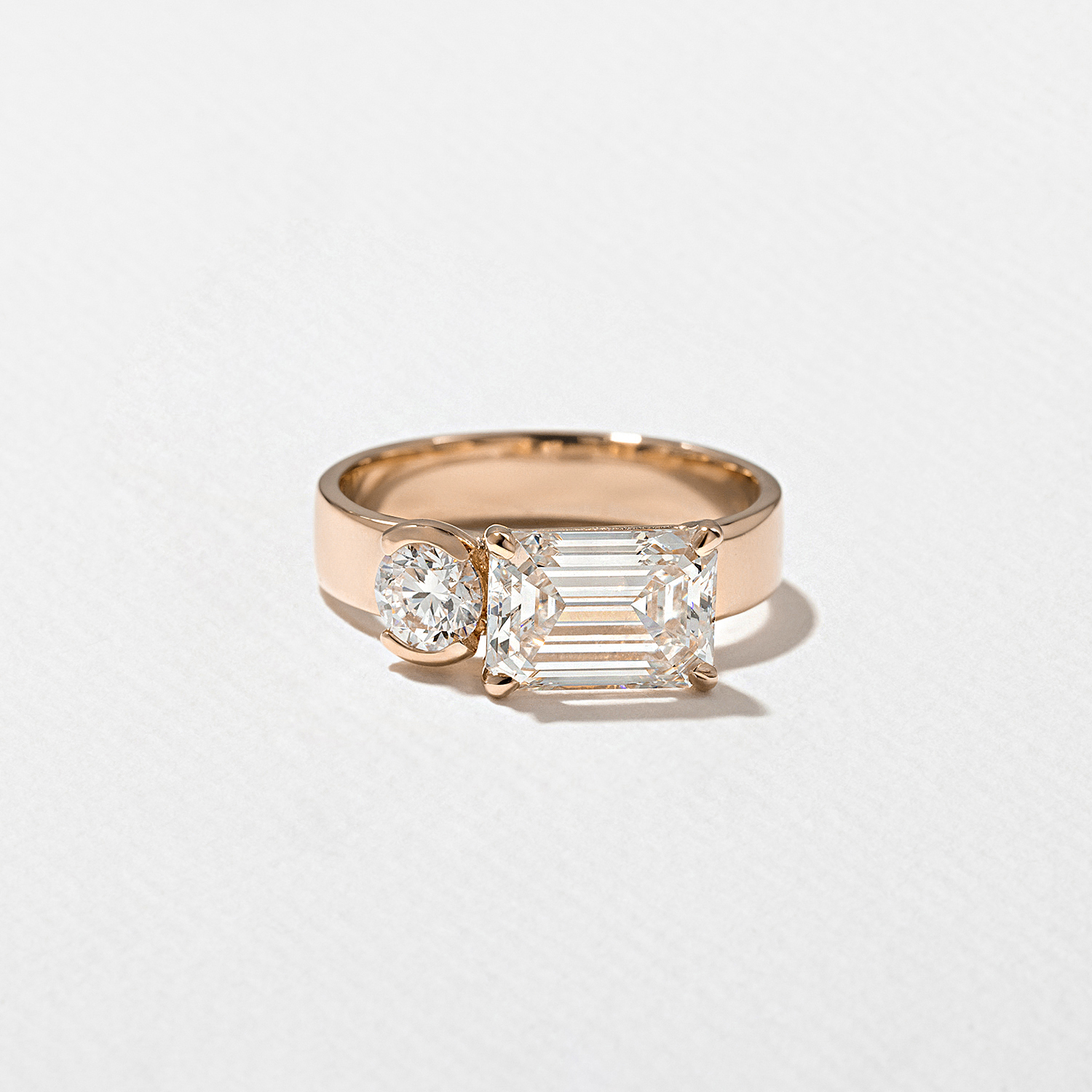 Henri Grand Emerald-Cut in 14k Rose Gold