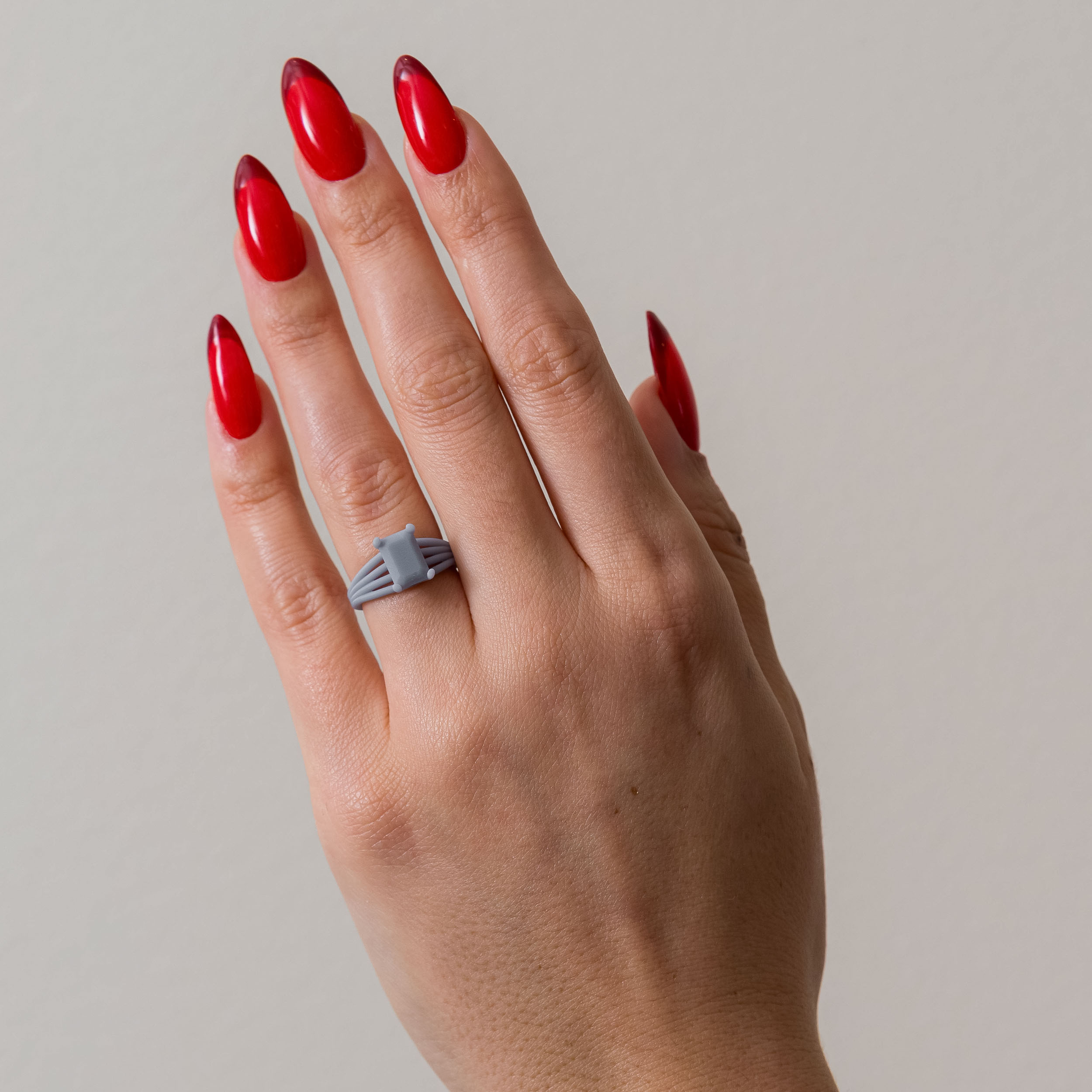 Scarlett Emerald-Cut Solitaire in Resin