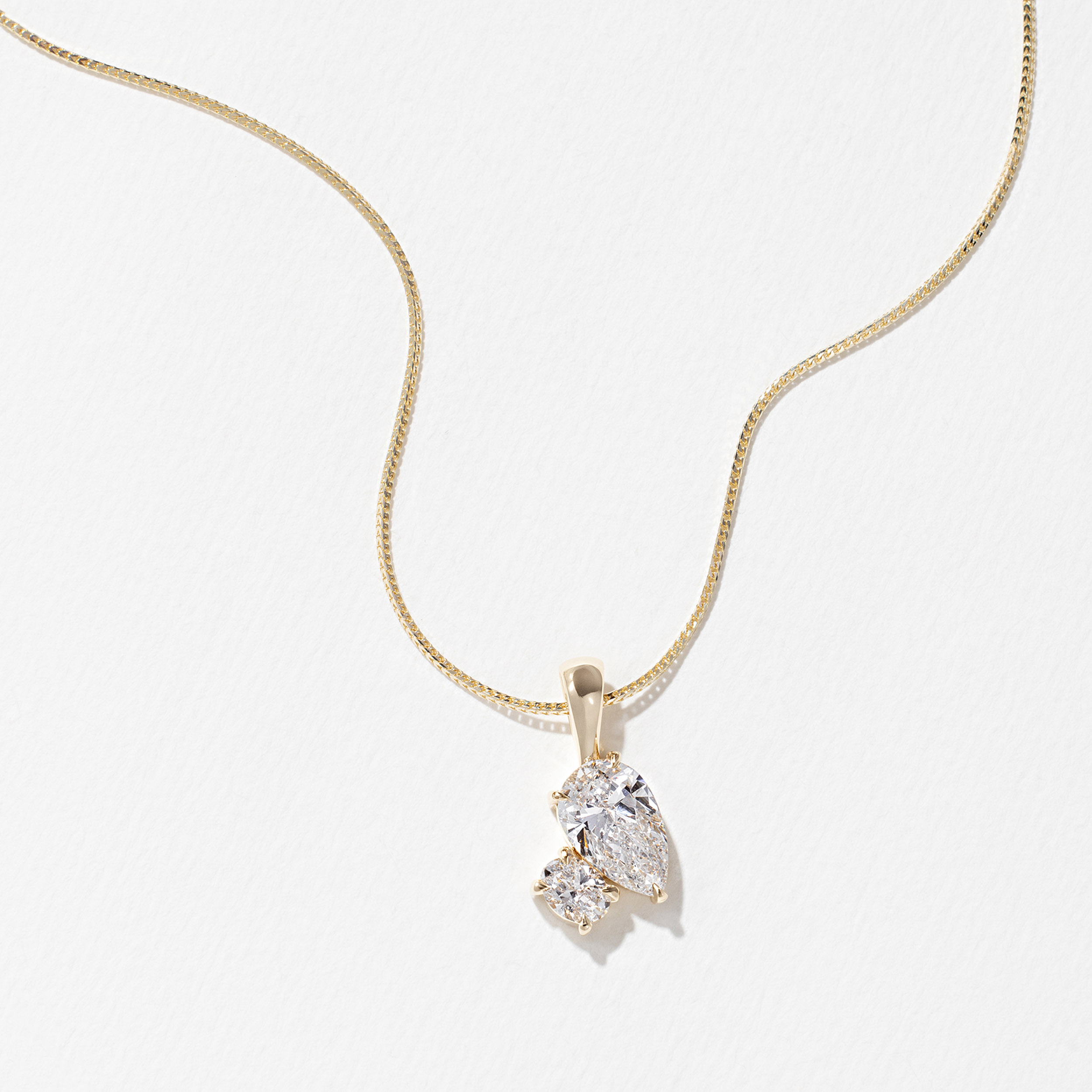 Elba Diamond Necklace in 14k Yellow Gold