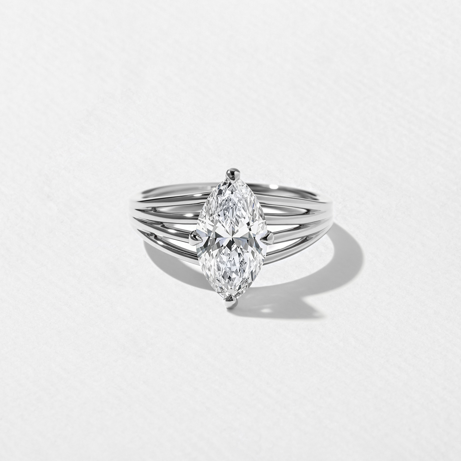 Scarlett Marquise Solitaire in 14k White Gold