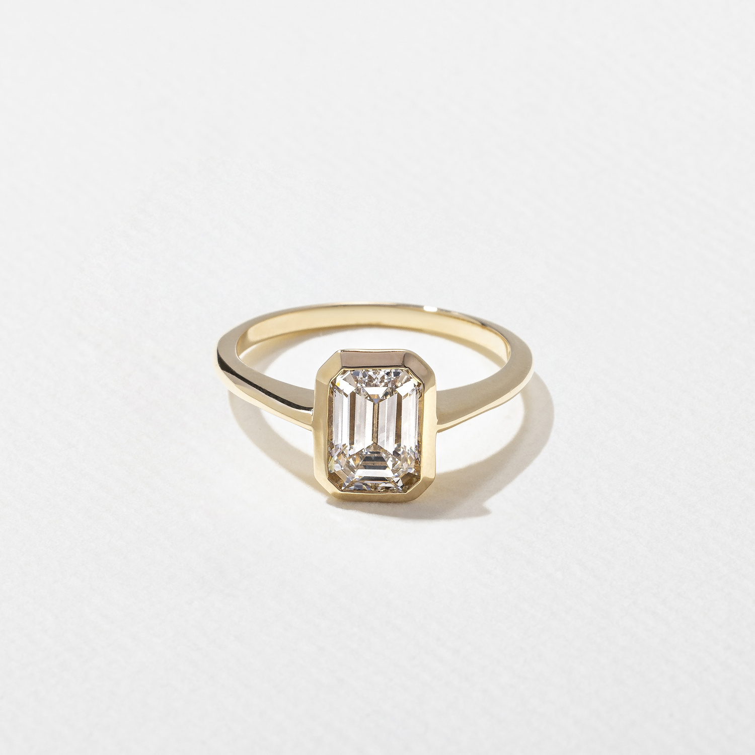 Bailey Emerald-Cut Solitaire in 18k Yellow Gold