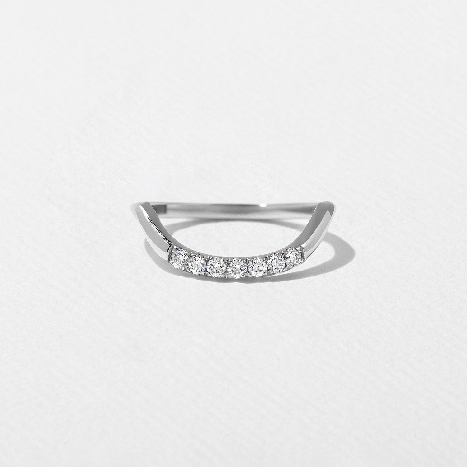 Coral with Pavé in Platinum
