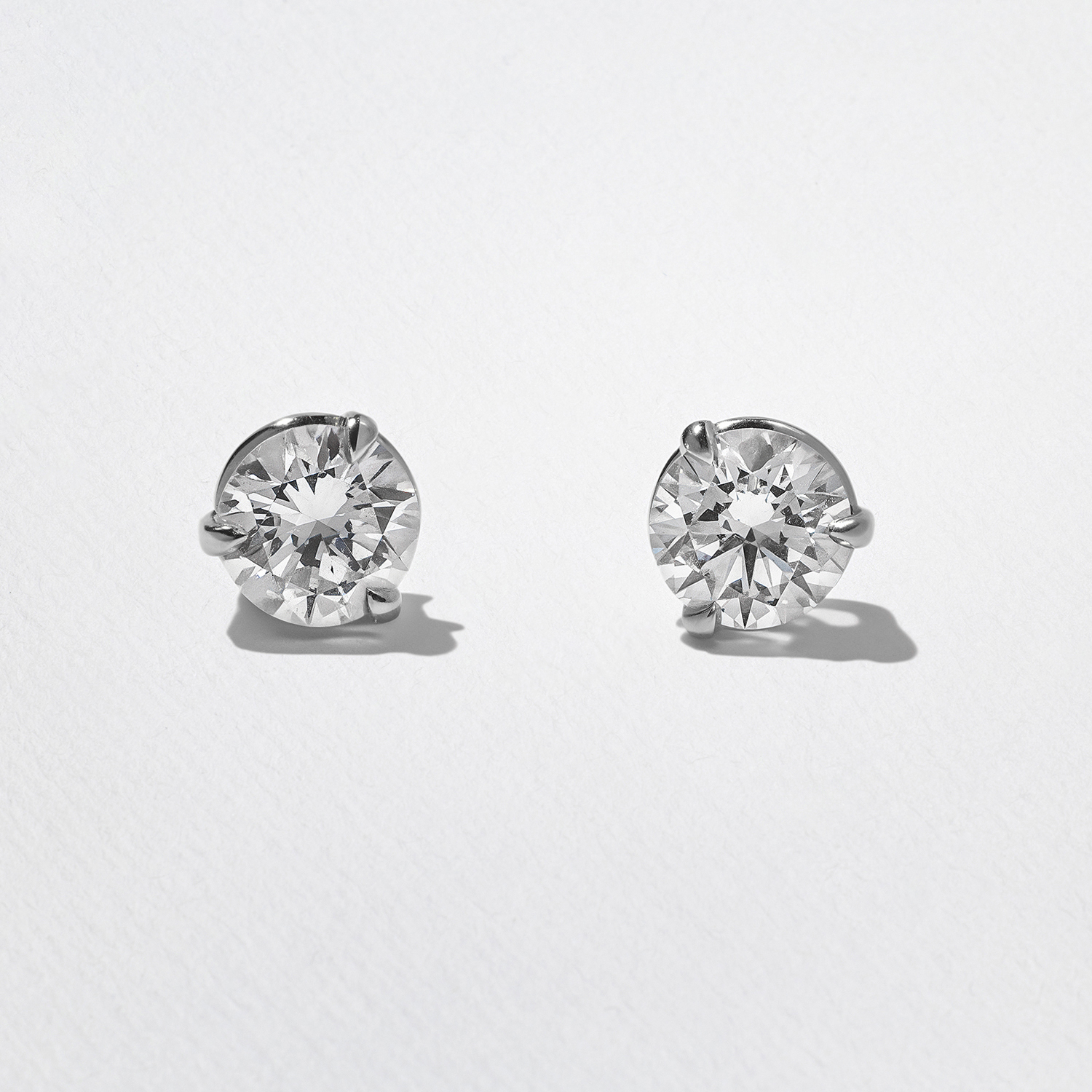1.00ct Classic Round Diamond Studs in 14k White Gold