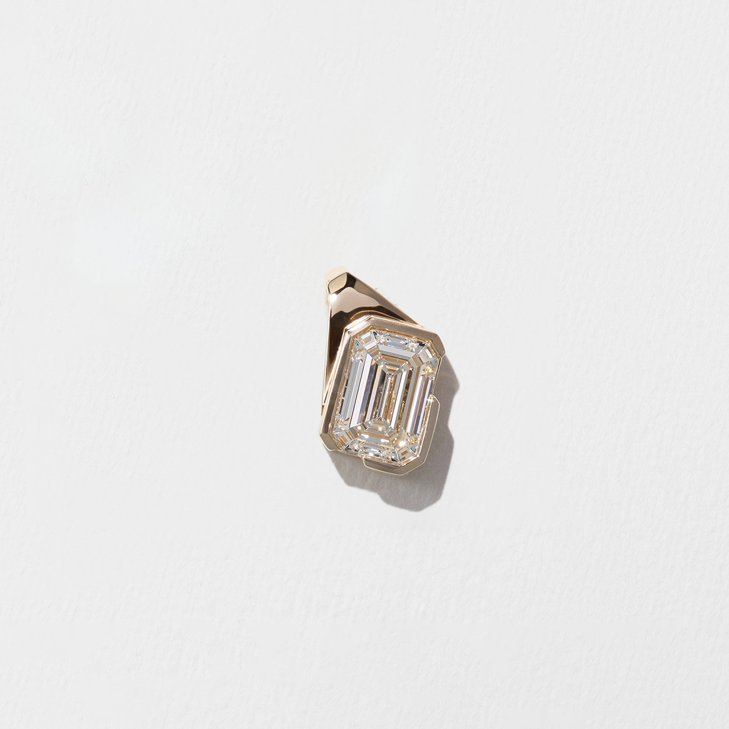 Rhodes Emerald-Cut Diamond Pendant in 14k Yellow Gold