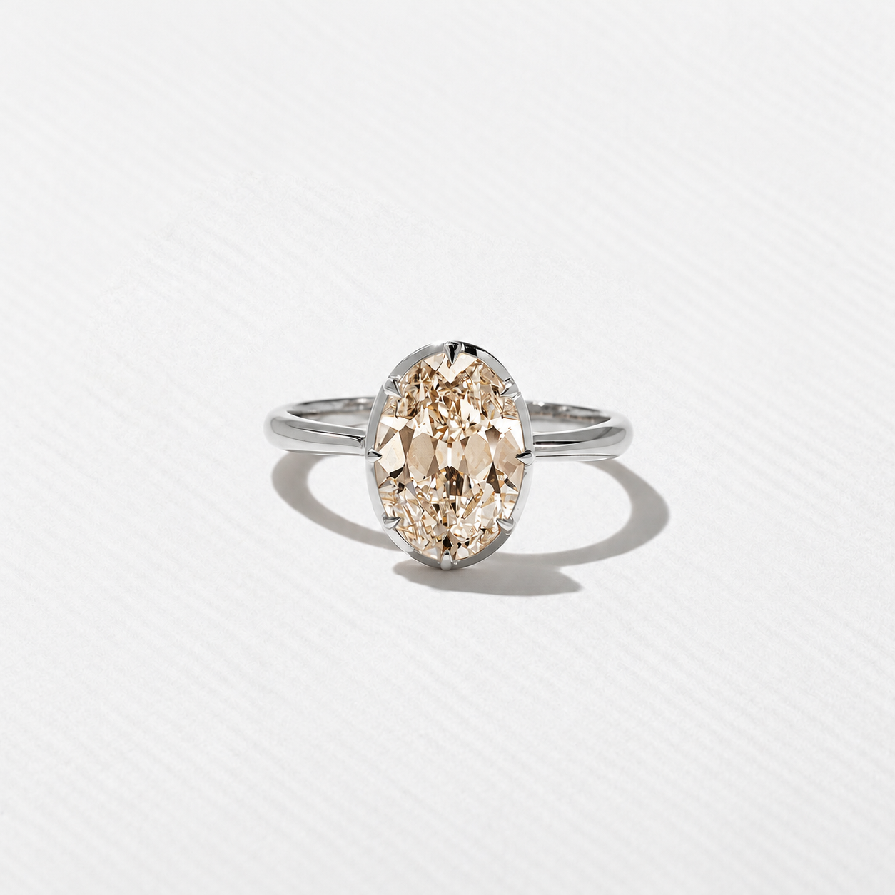 Daphne Champagne Diamond in 18k White Gold