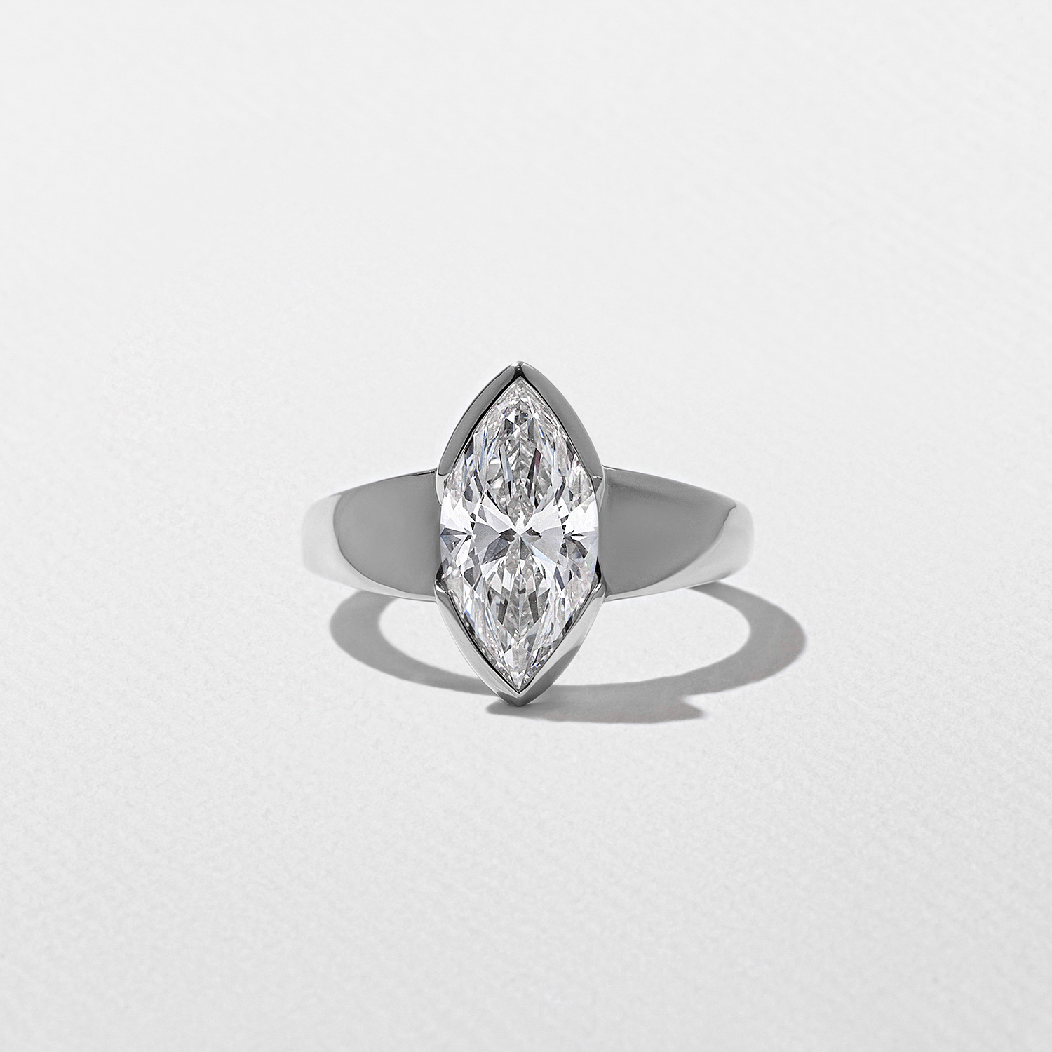 Lou Marquise in 14k White Gold
