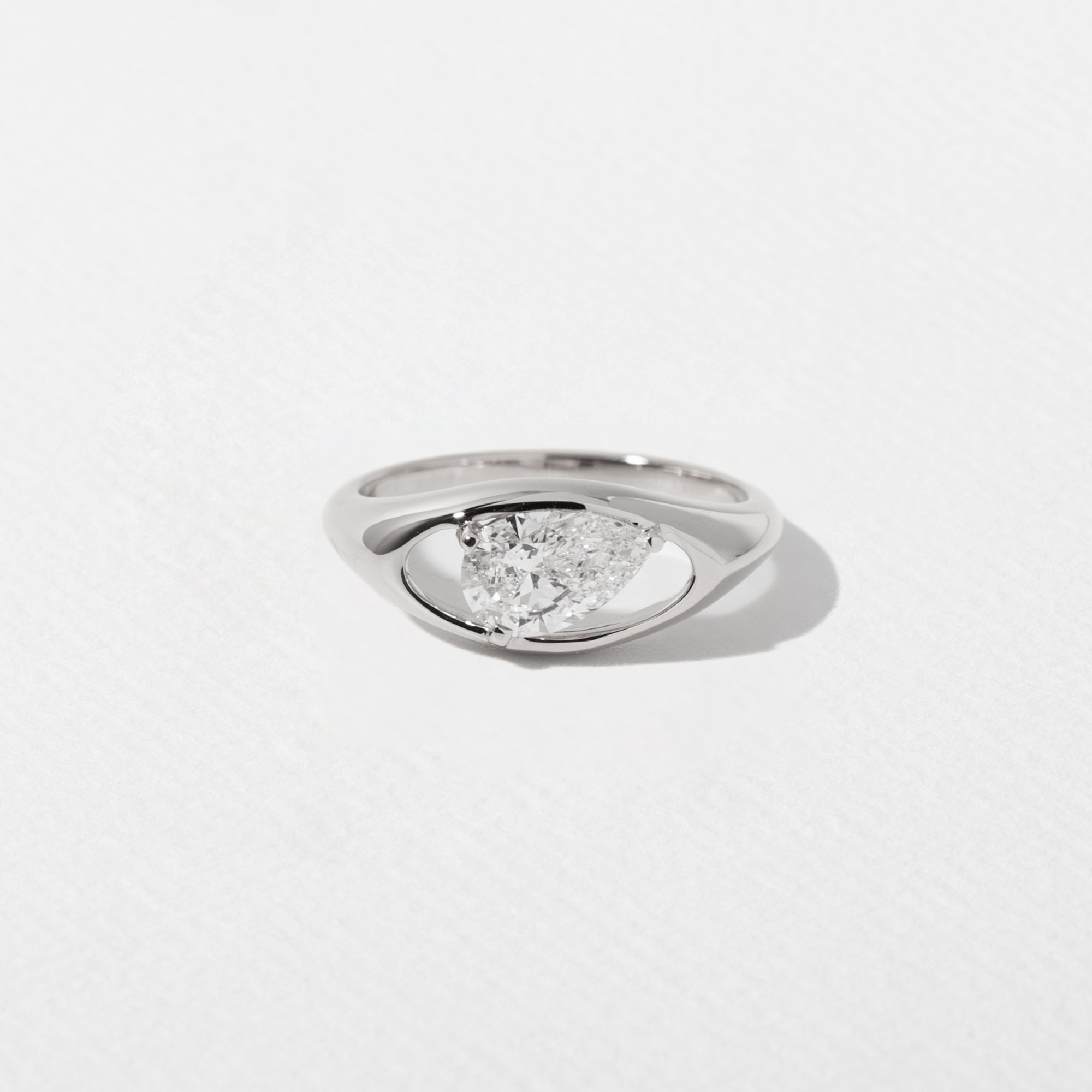 Monroe Pear Mini in 14k White Gold