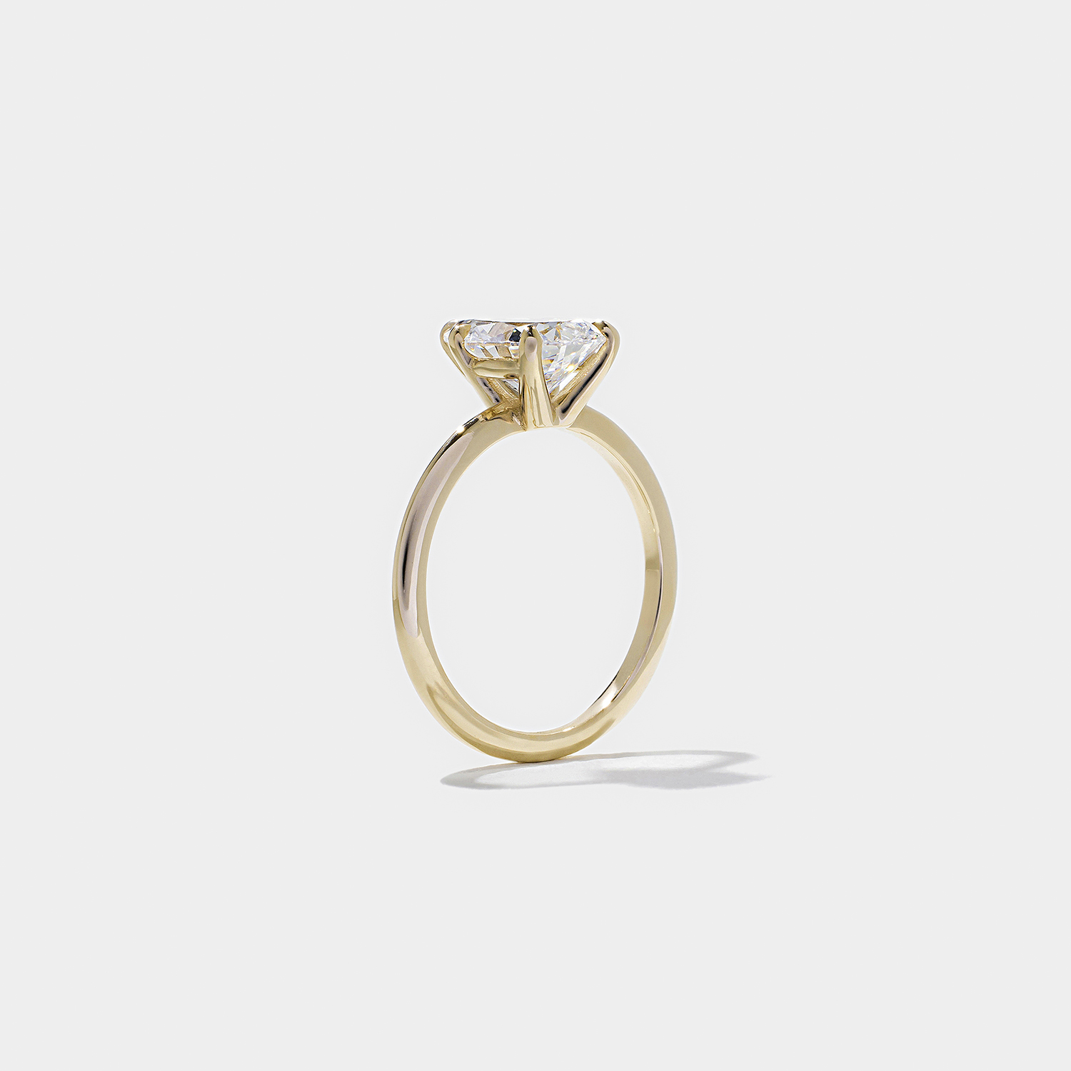 Grace Pear Solitaire in 14k Yellow Gold – view 5