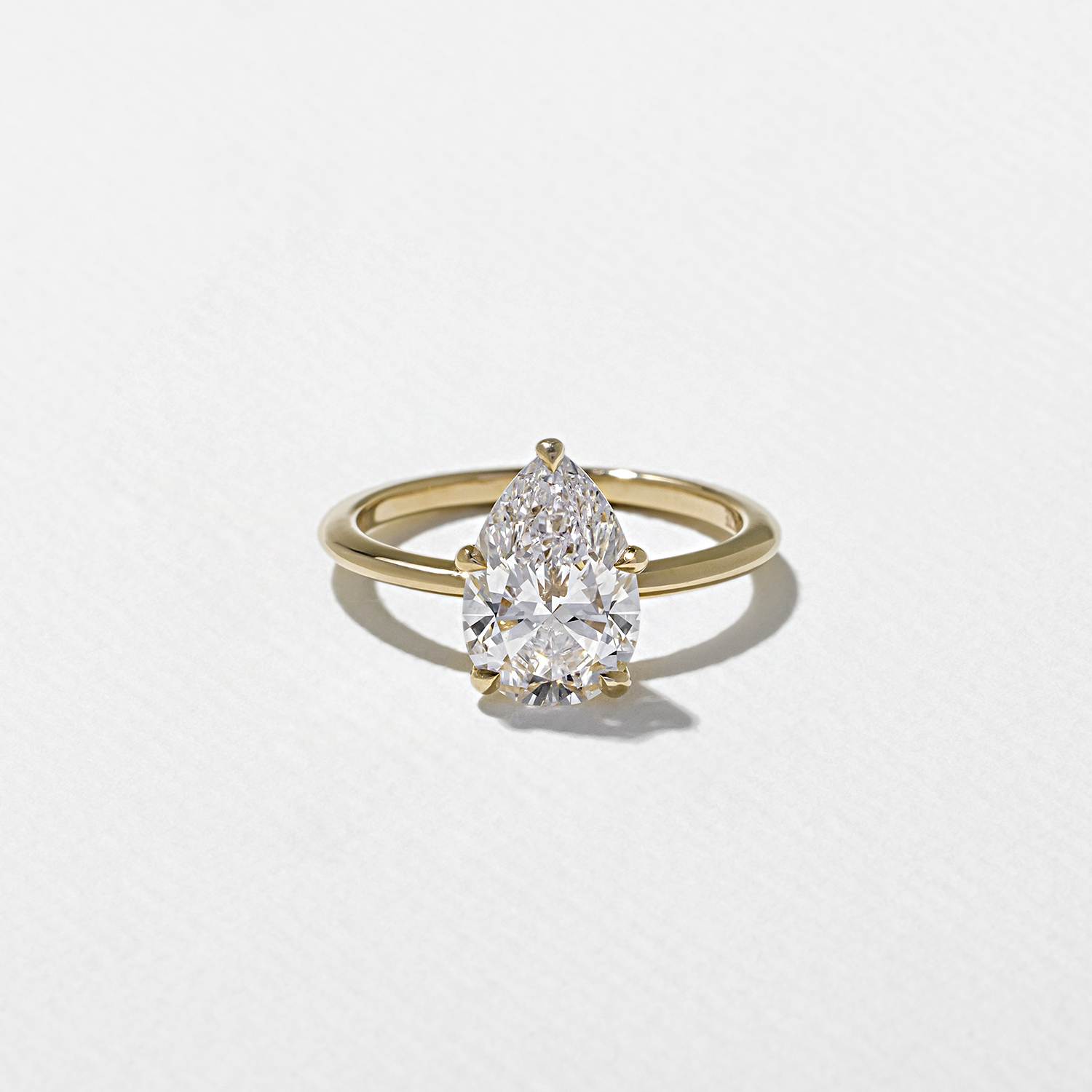 Grace Pear Solitaire in 14k Yellow Gold
