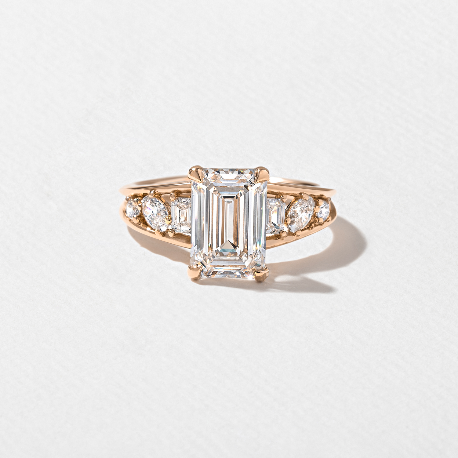 Marni Emerald-Cut Solitaire in 14k Rose Gold