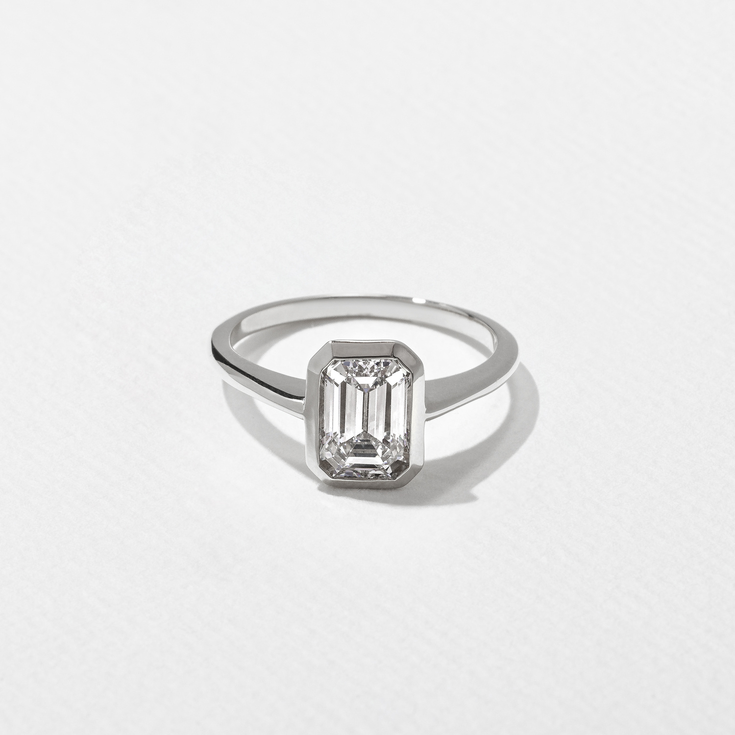 Bailey Emerald-Cut Solitaire in Platinum