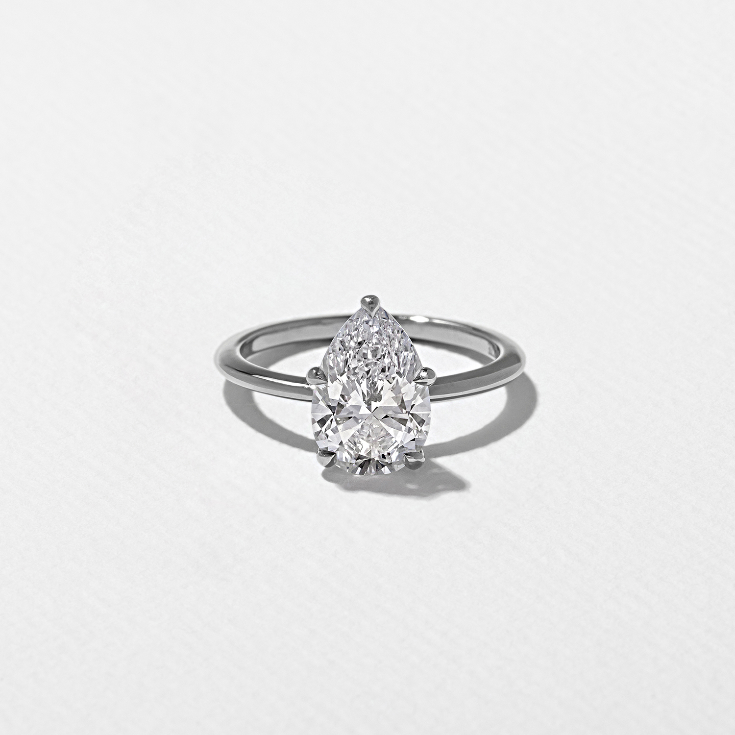 Grace Pear Solitaire in 14k White Gold