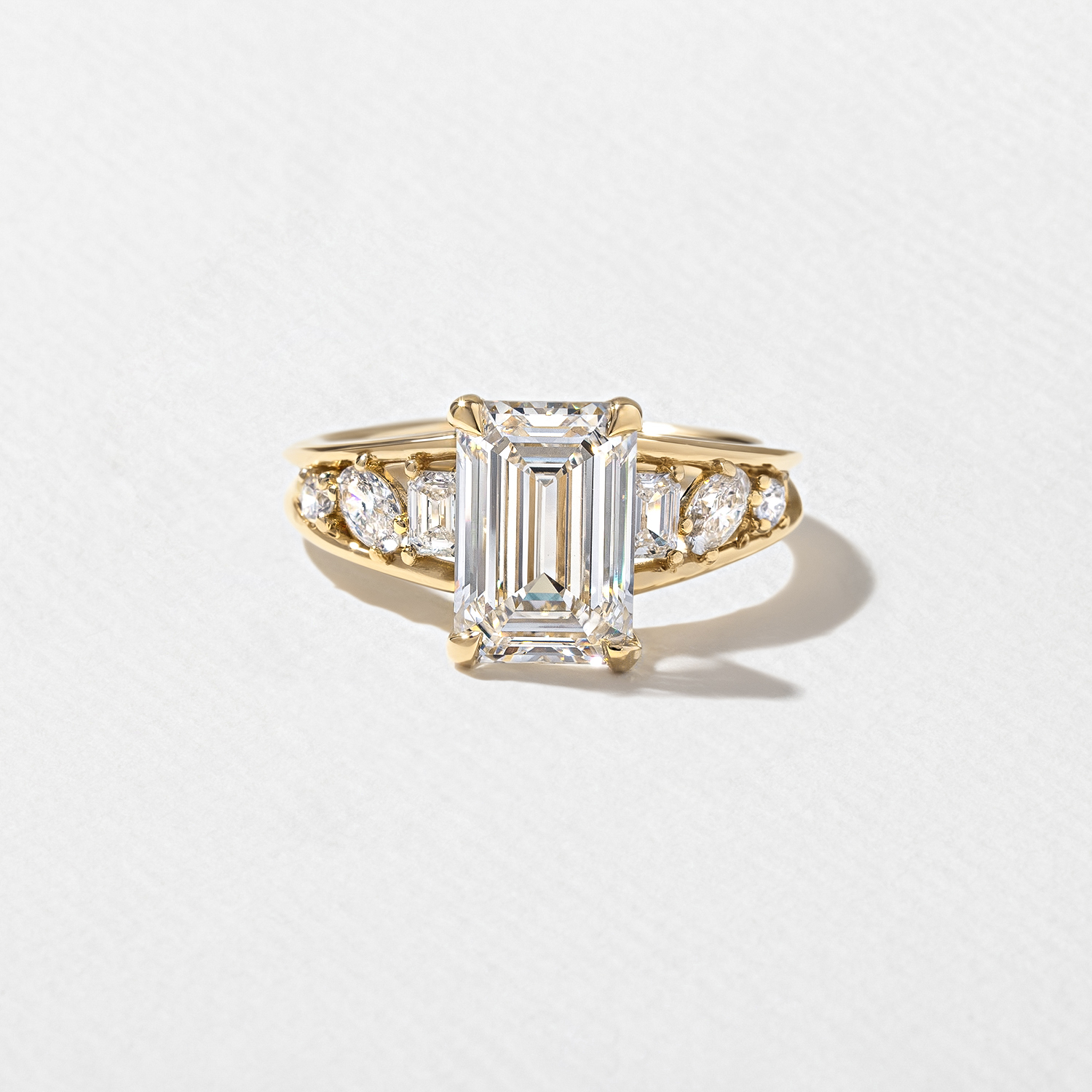 Marni Emerald-Cut Solitaire in 14k Yellow Gold