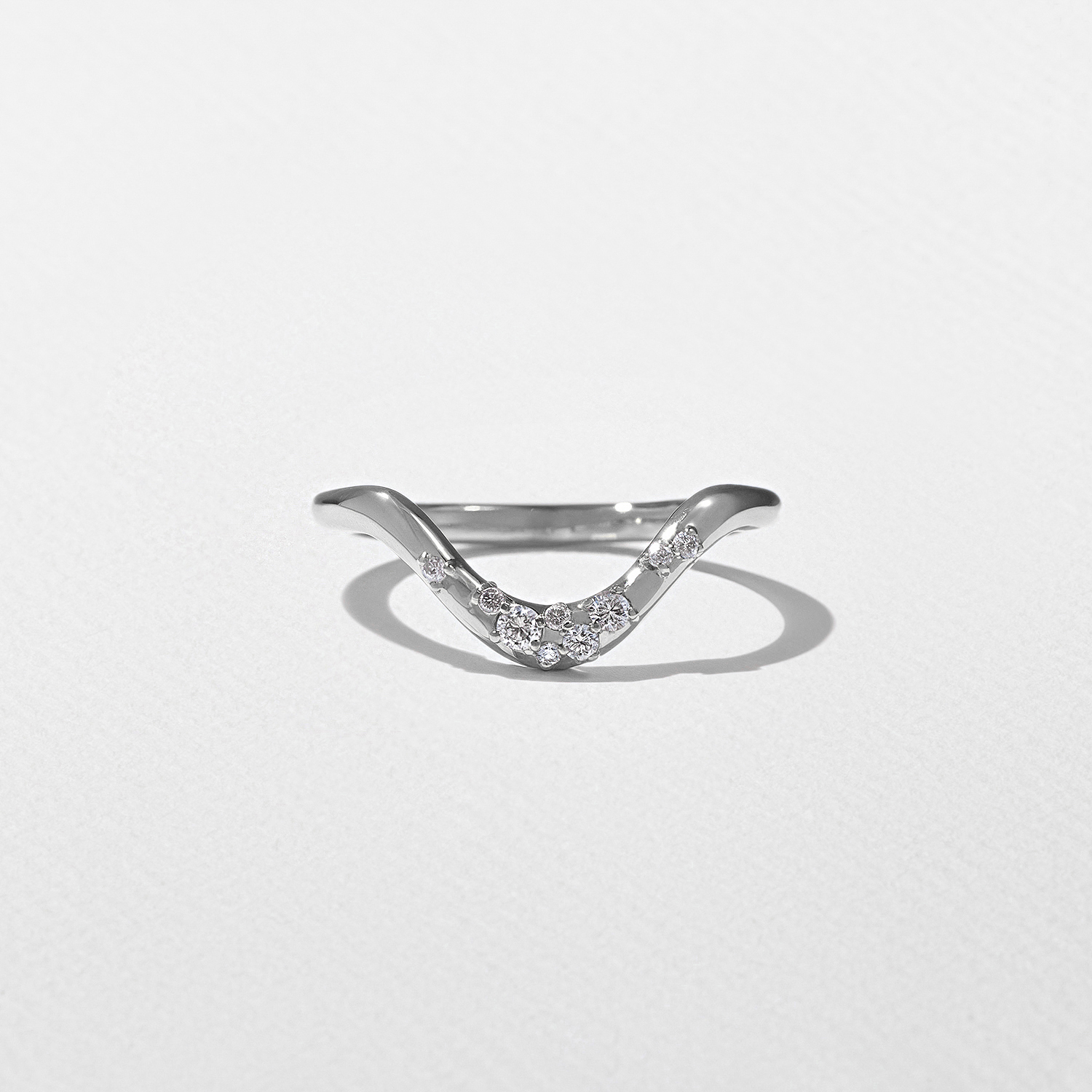 Rae with Pavé in 18k White Gold