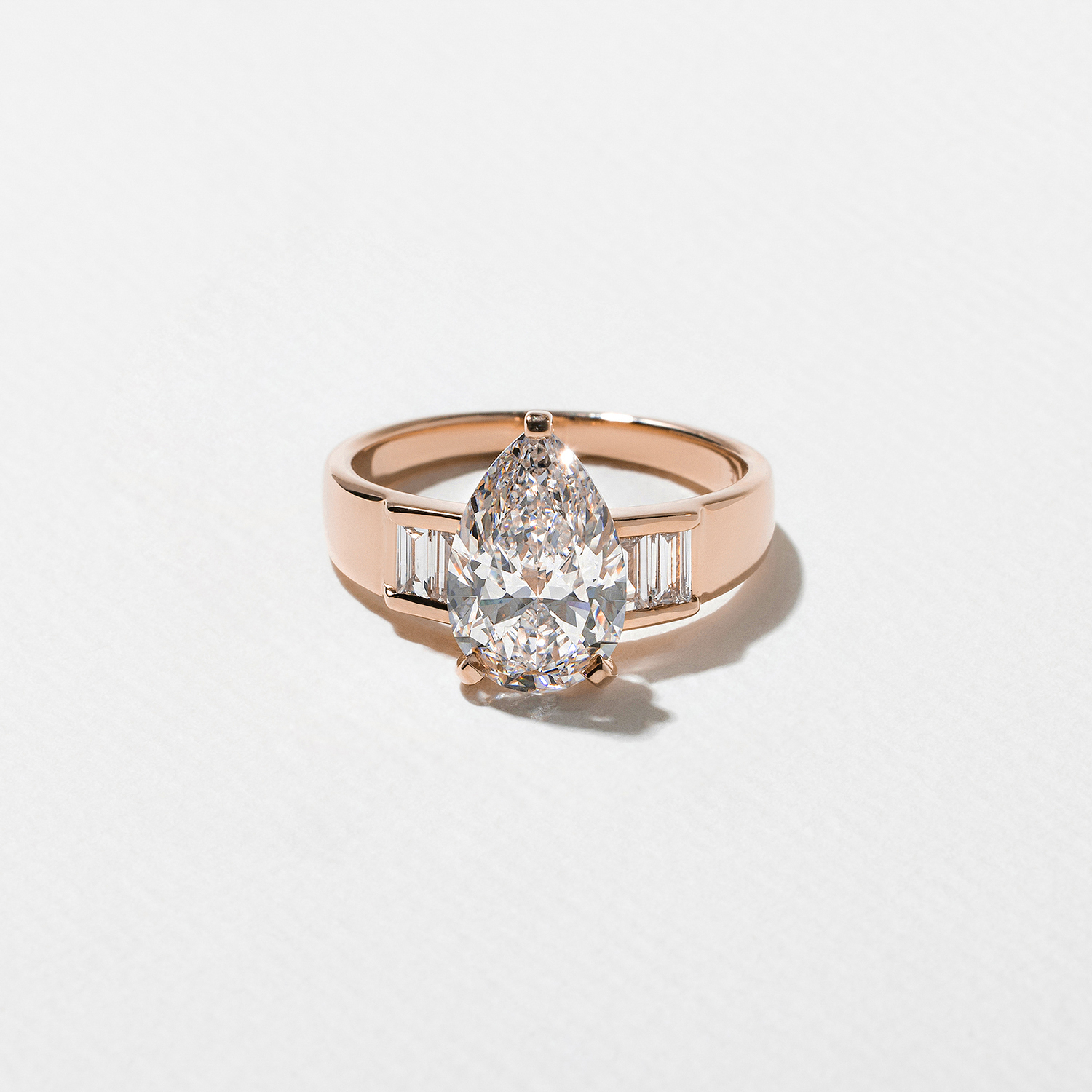 Nova Pear in 14k Rose Gold