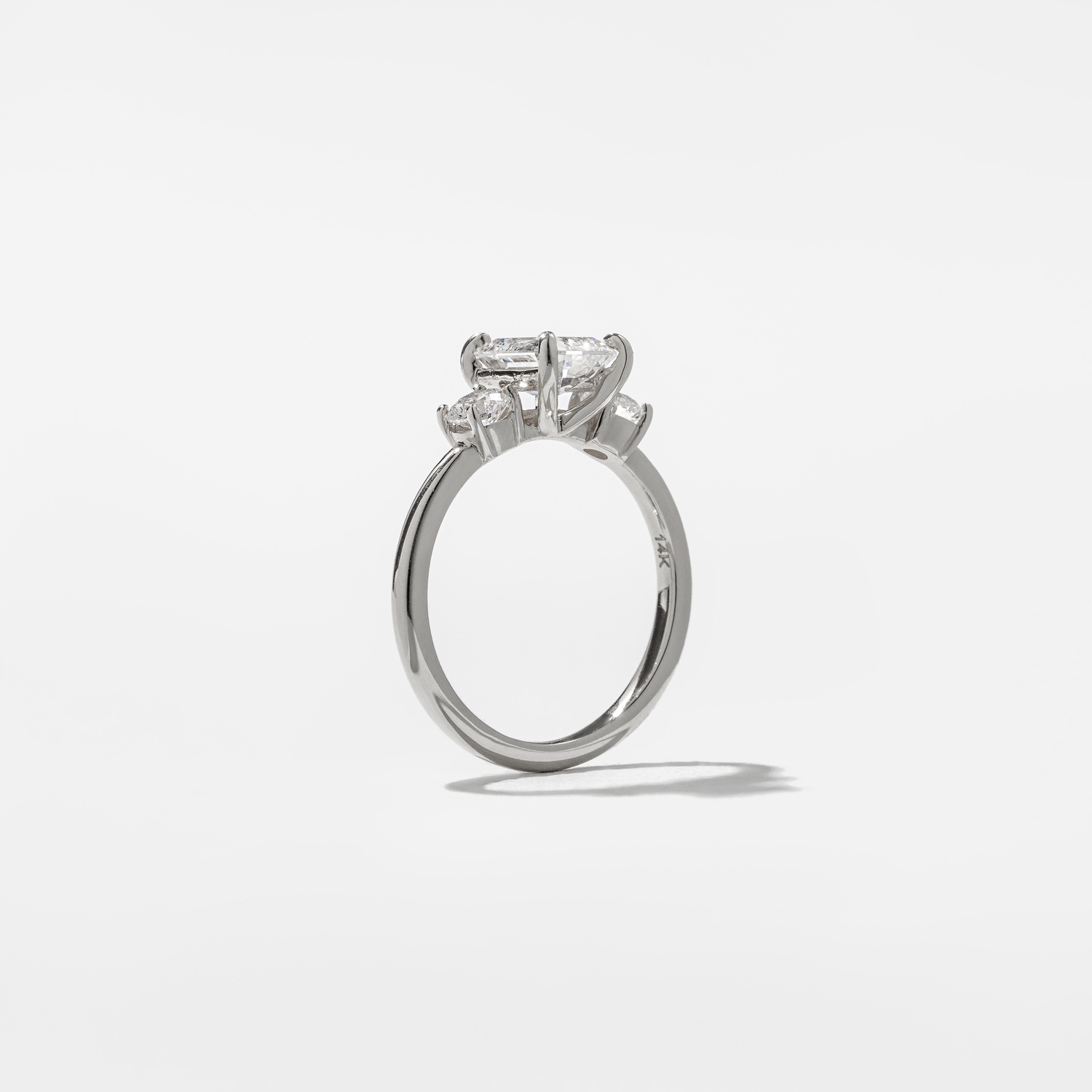 Trey Emerald-Cut  in 14k White Gold – view 5