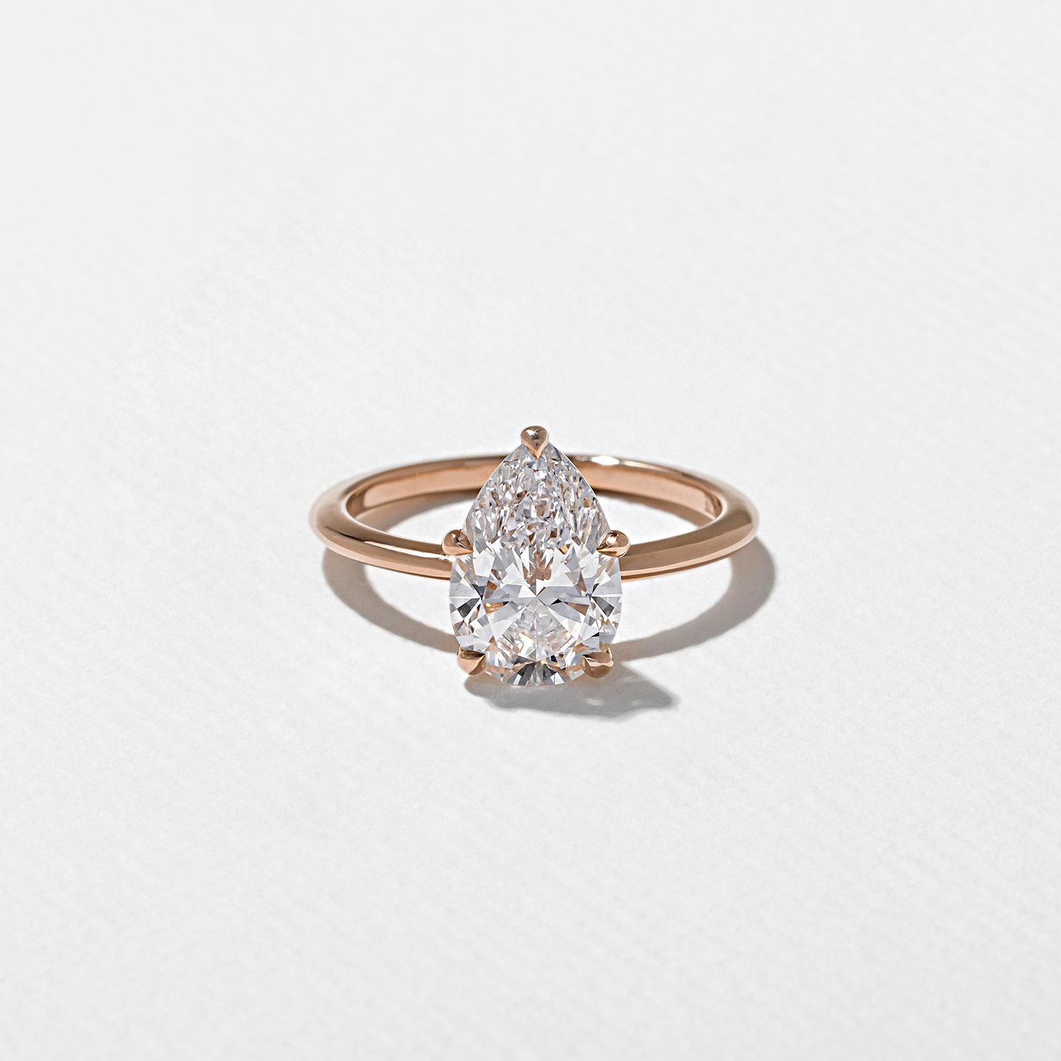 Grace Pear Solitaire in 14k Rose Gold
